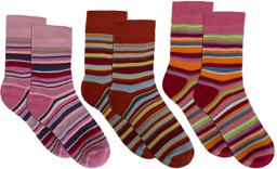 Bild von 3 Paar Kinder-Ringel-Thermosocken Mädchen/Ringel