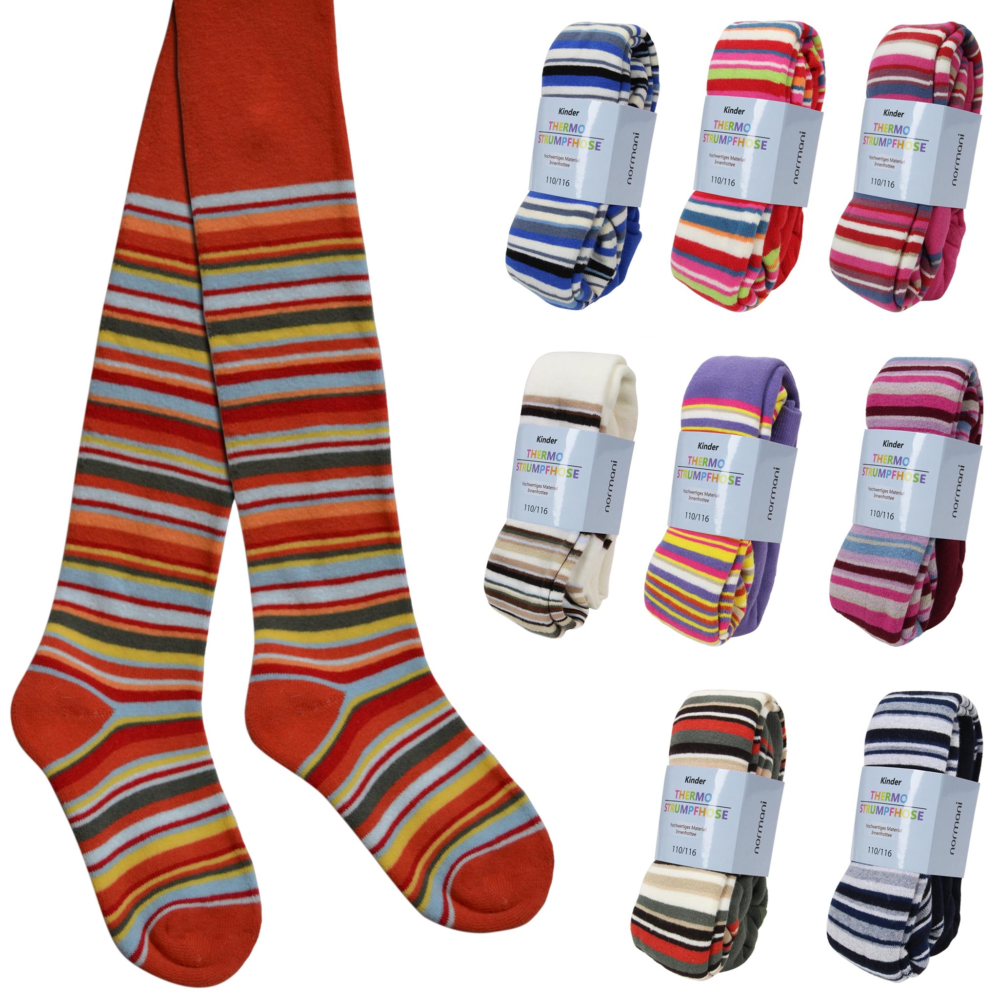 Bild von Kinder-Ringel-Thermostrumpfhose