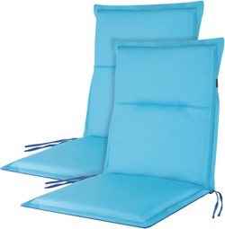 Bild von 2 wendbare Niedriglehner Stuhlauflagen