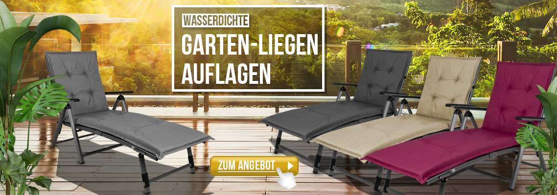 Gartenliegen-Auflagen - wasserdicht und strapazierfähig - normani.de