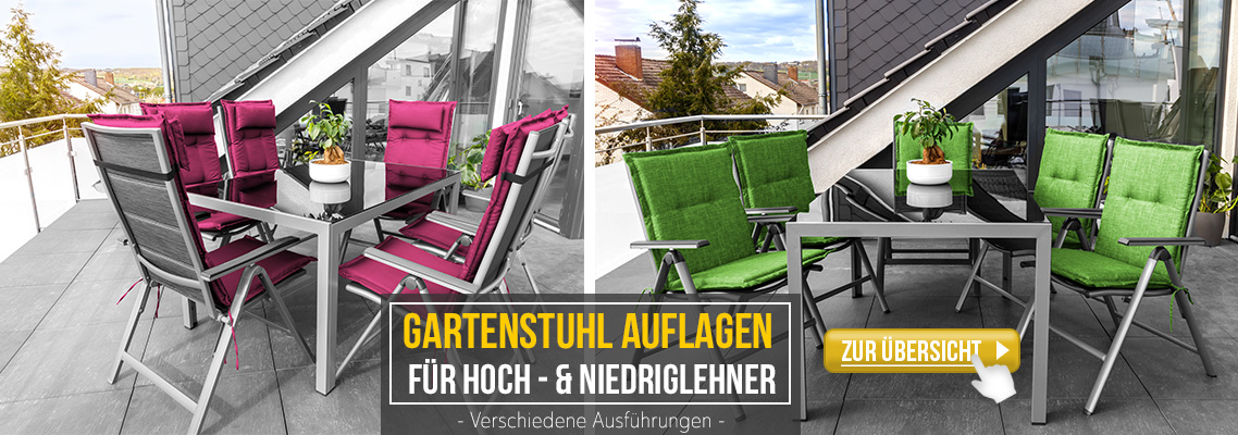 Gartenstuhl-Auflagen - Hochlehner, Niedriglehner - normani.de