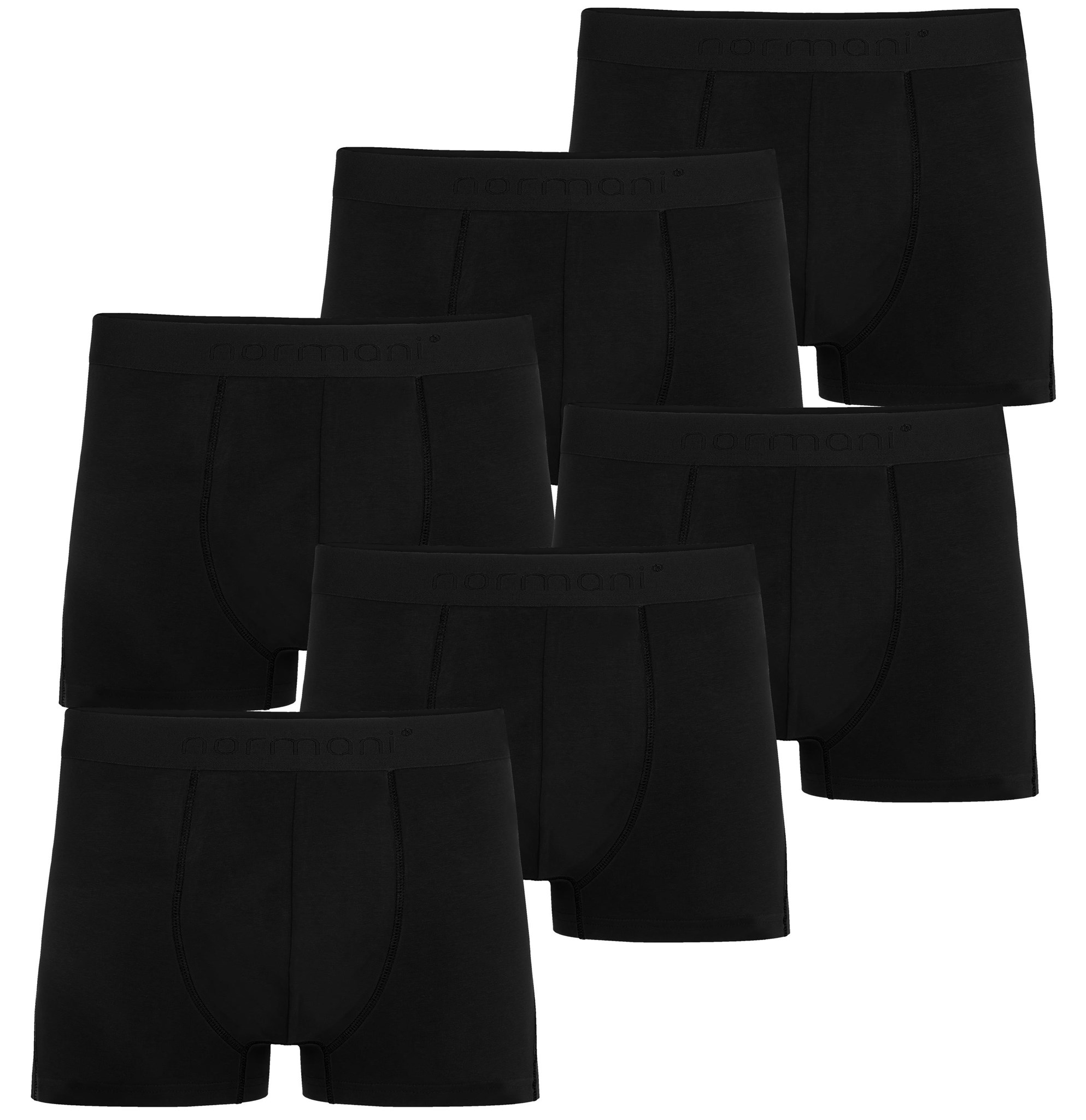 Bild von 6 Herren Baumwoll-Boxershorts Schwarz