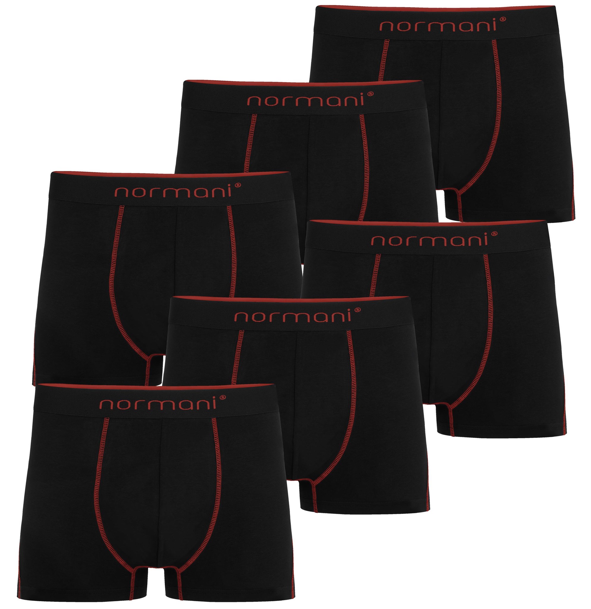 Bild von 6 Herren Baumwoll-Boxershorts Rot