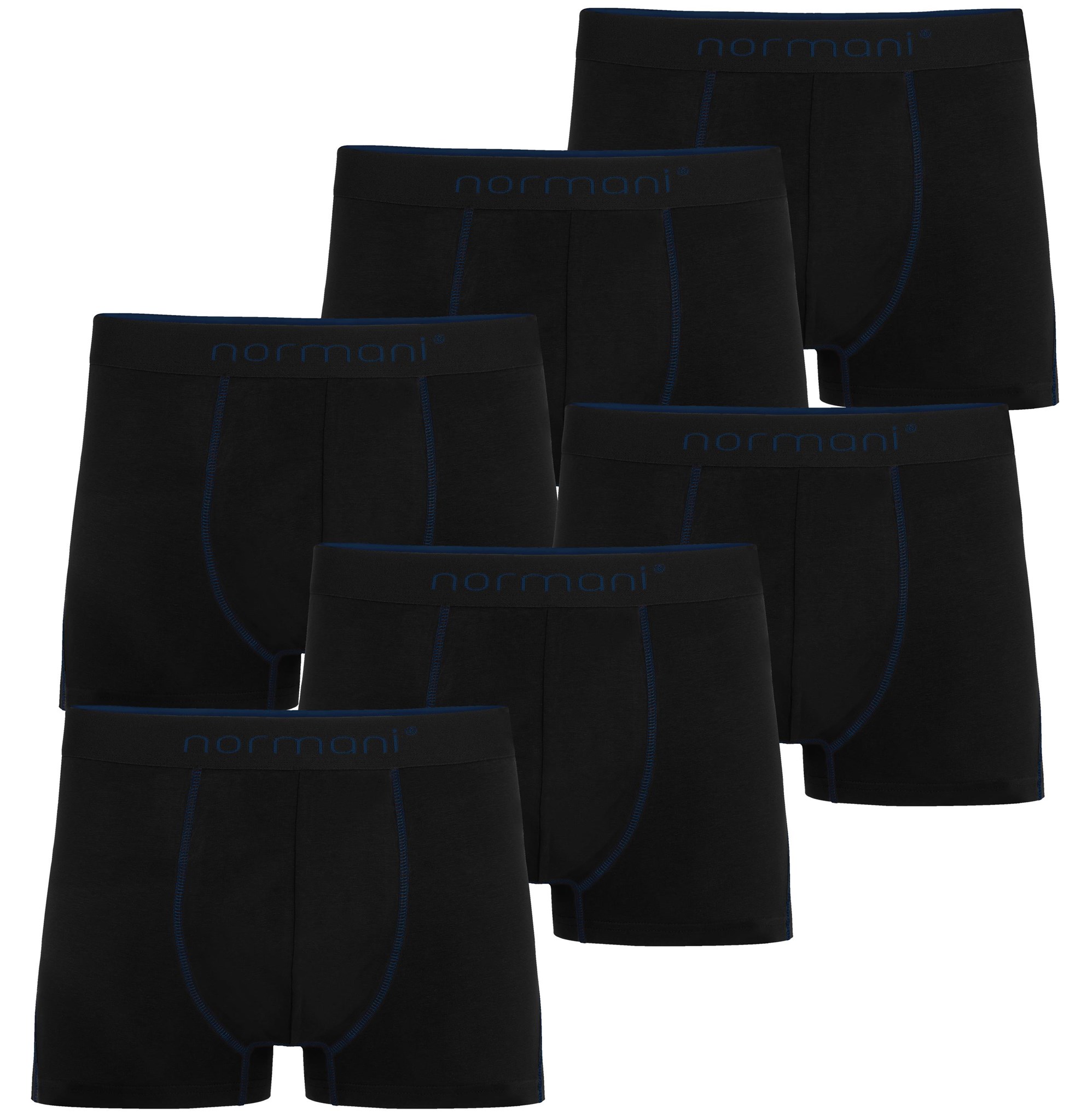 Bild von 6 Herren Baumwoll-Boxershorts Dunkelblau