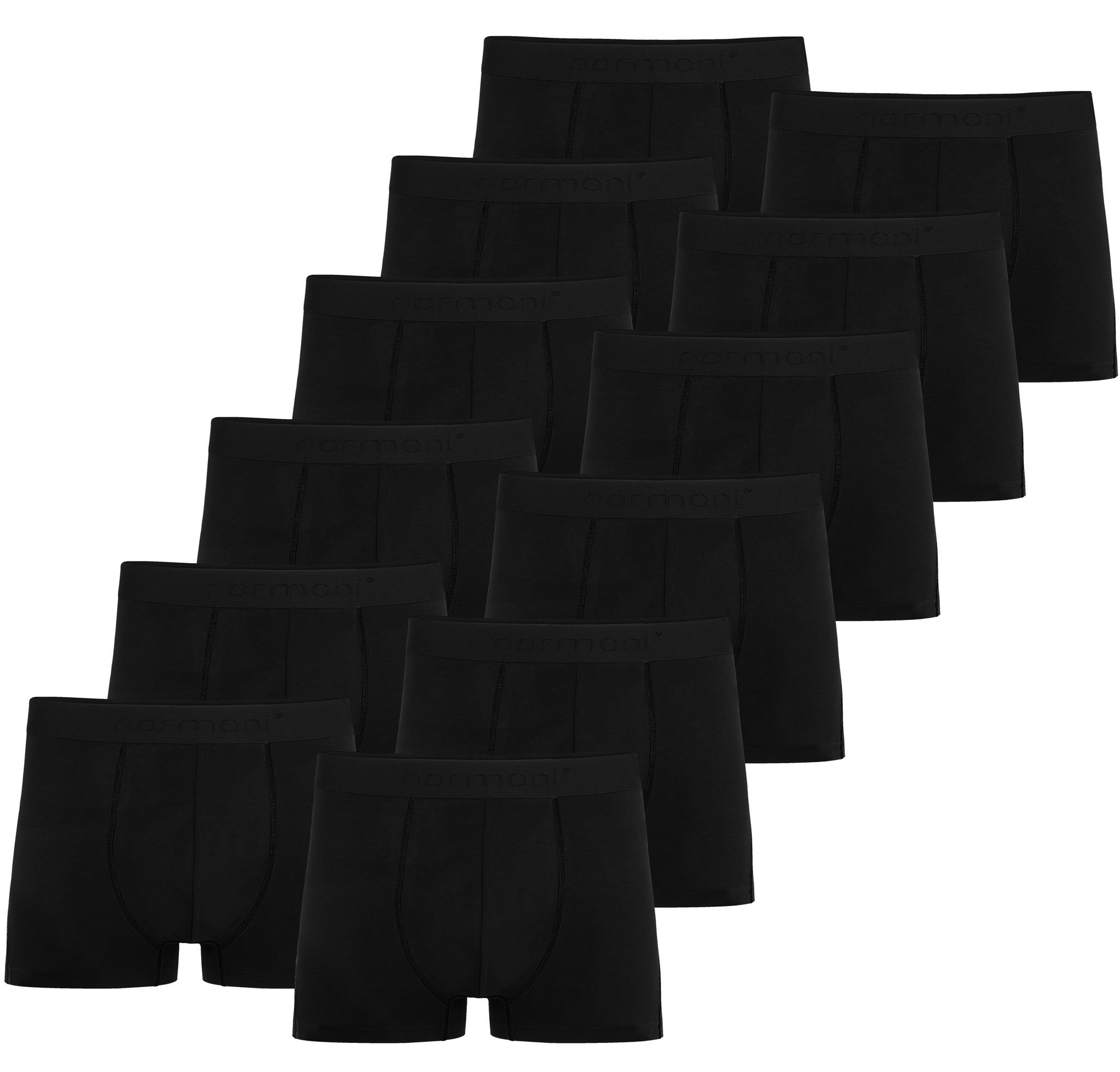 Bild von 12 x Herren Baumwoll-Boxershorts Schwarz