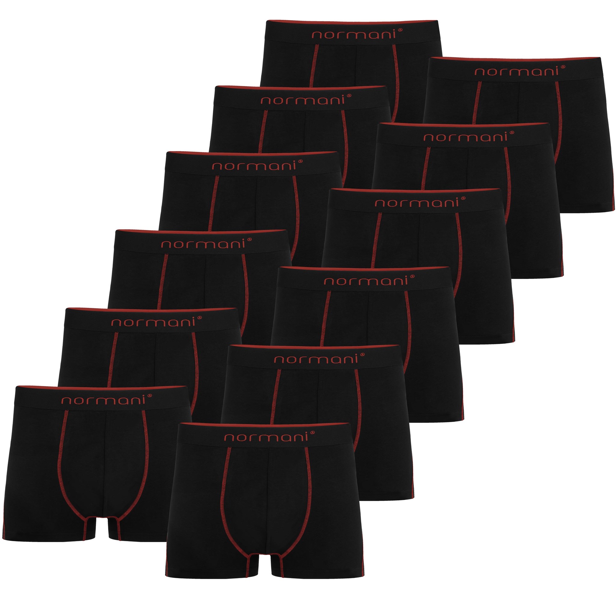 Bild von 12 x Herren Baumwoll-Boxershorts Rot