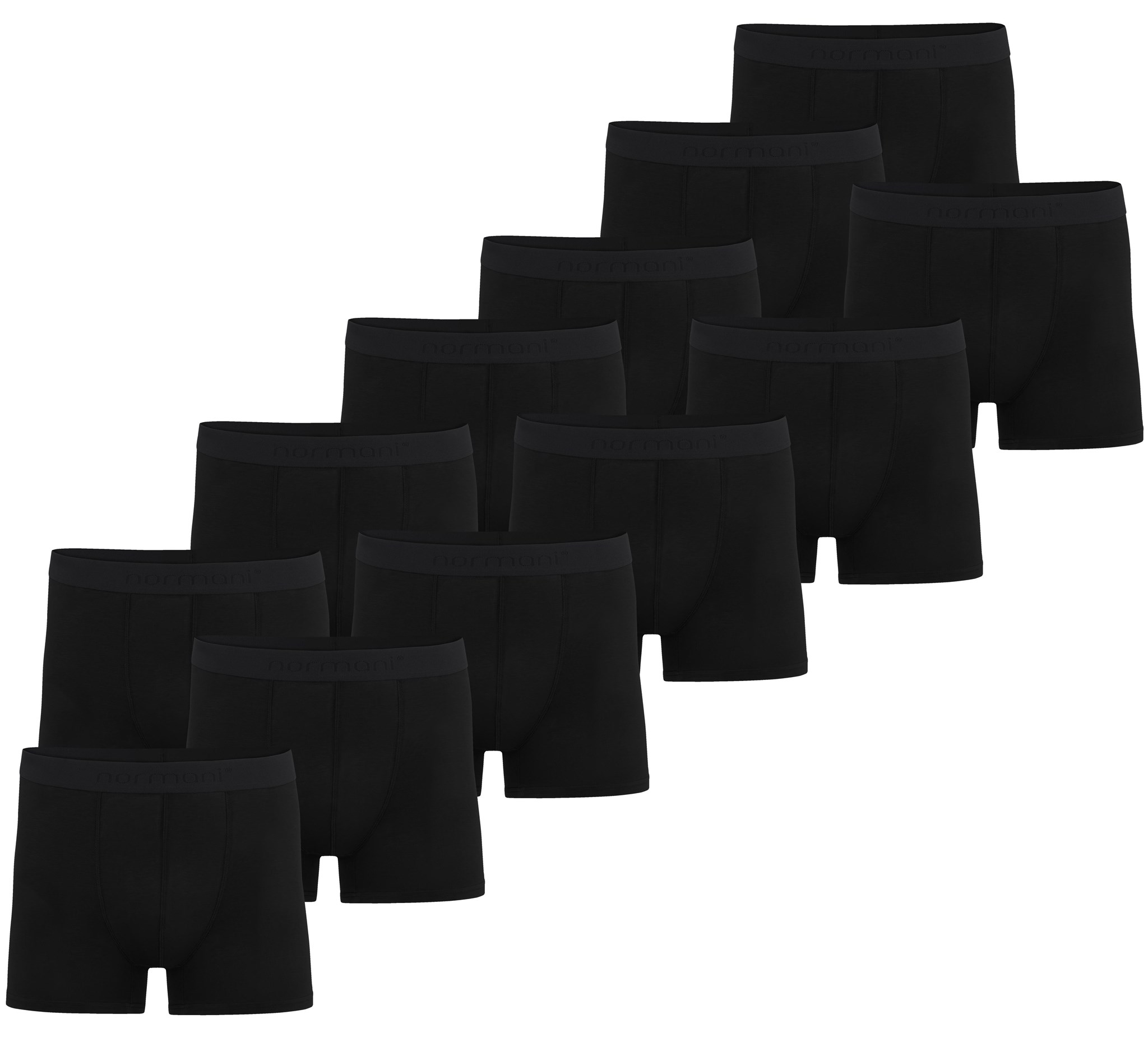 Bild von 12 Herren Bambus-Boxershorts Schwarz