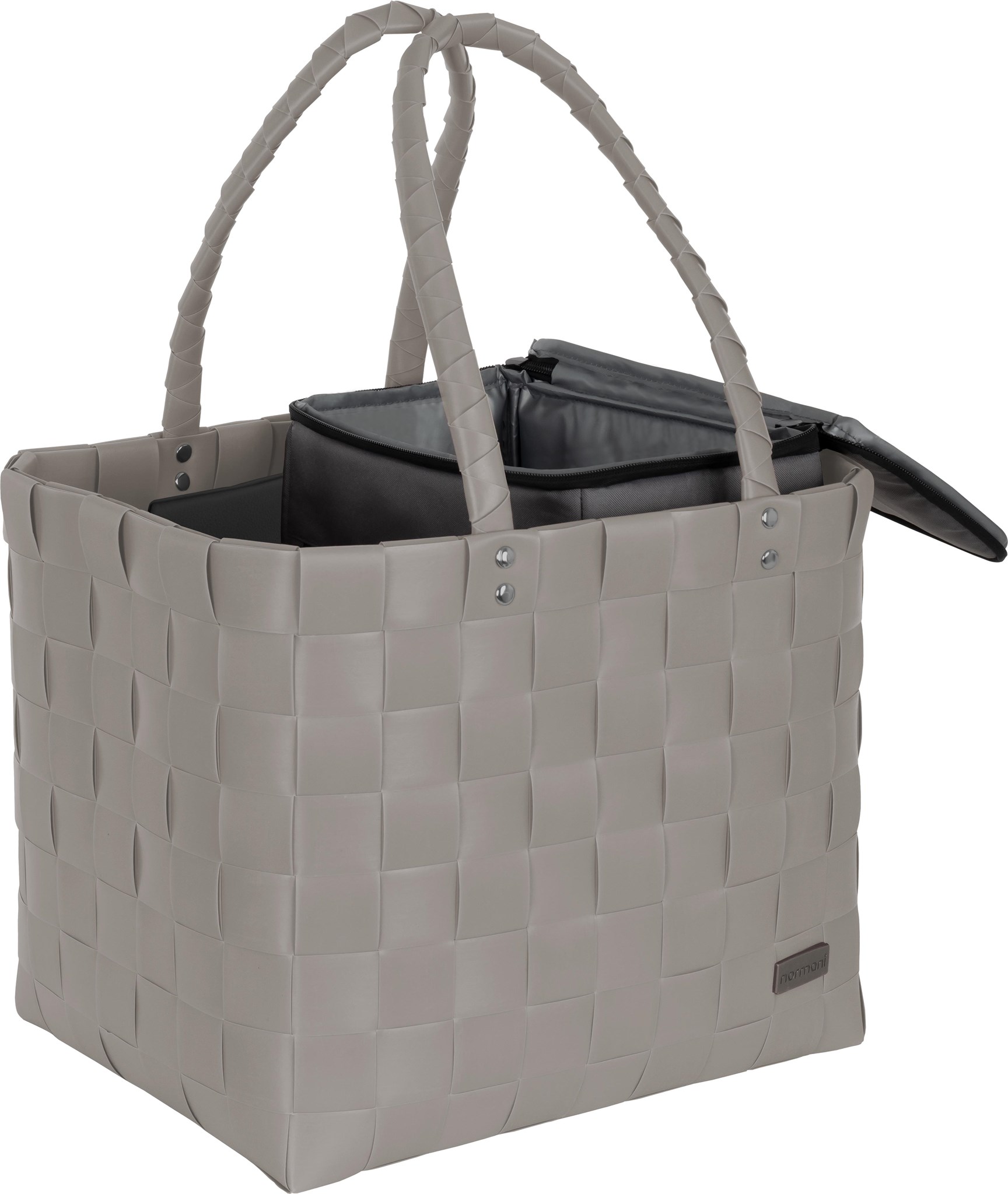 Bild von Flechtkorb mit kleiner Kühltasche Sugar