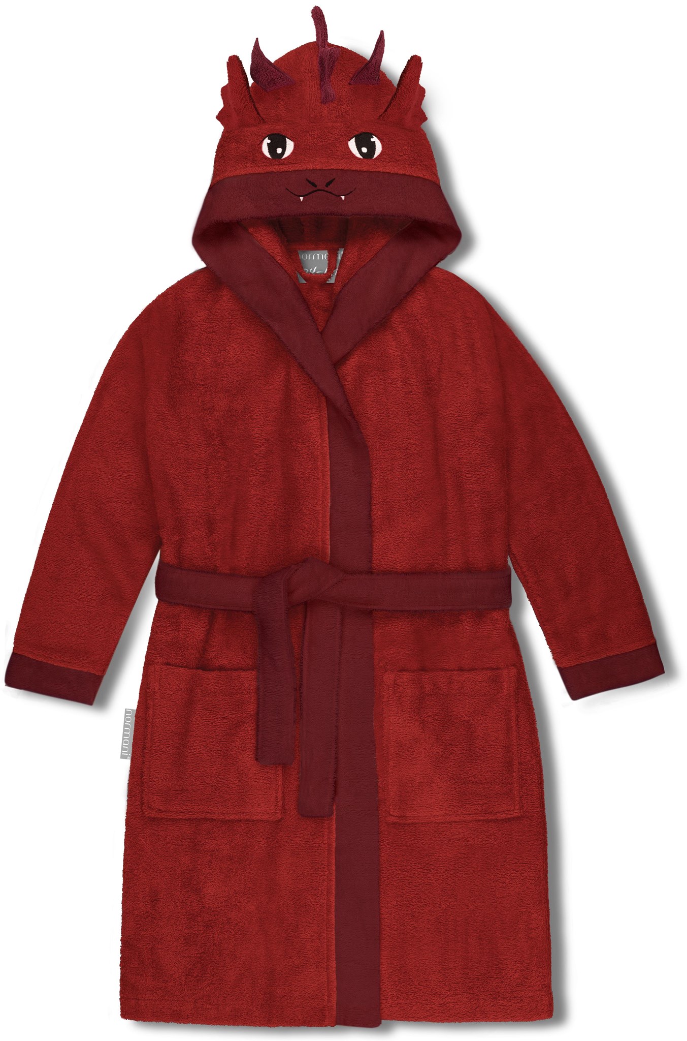 Bild von Baby Bademantel 'Malia' aus Bio-Baumwolle Rot / Drache