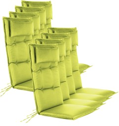 Bild von 8 wasserdichte Stuhlauflagen Hochlehner Grün