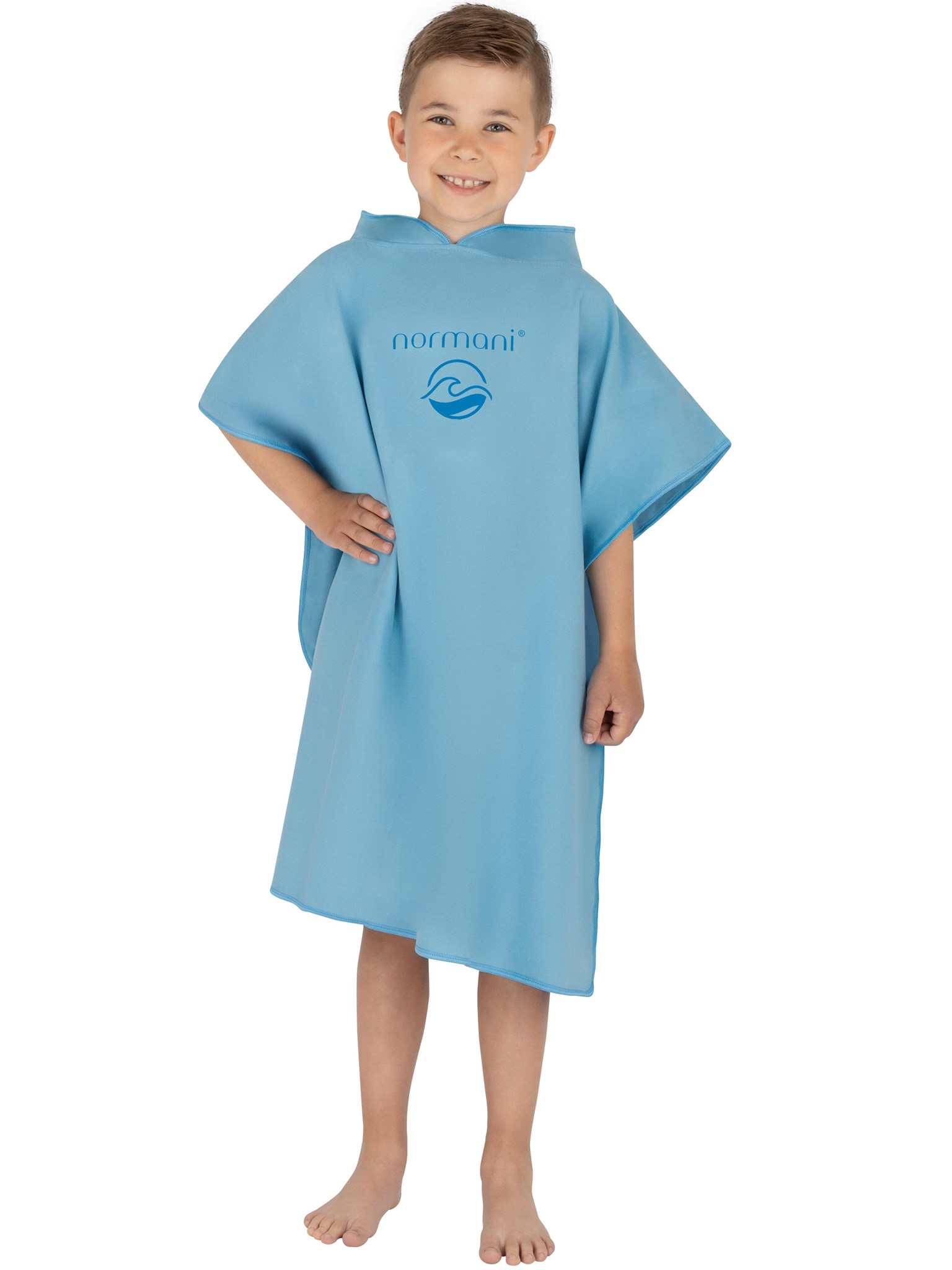 Bild von Kinder Badeponcho aus Mikrofaser „Manati“ Blau