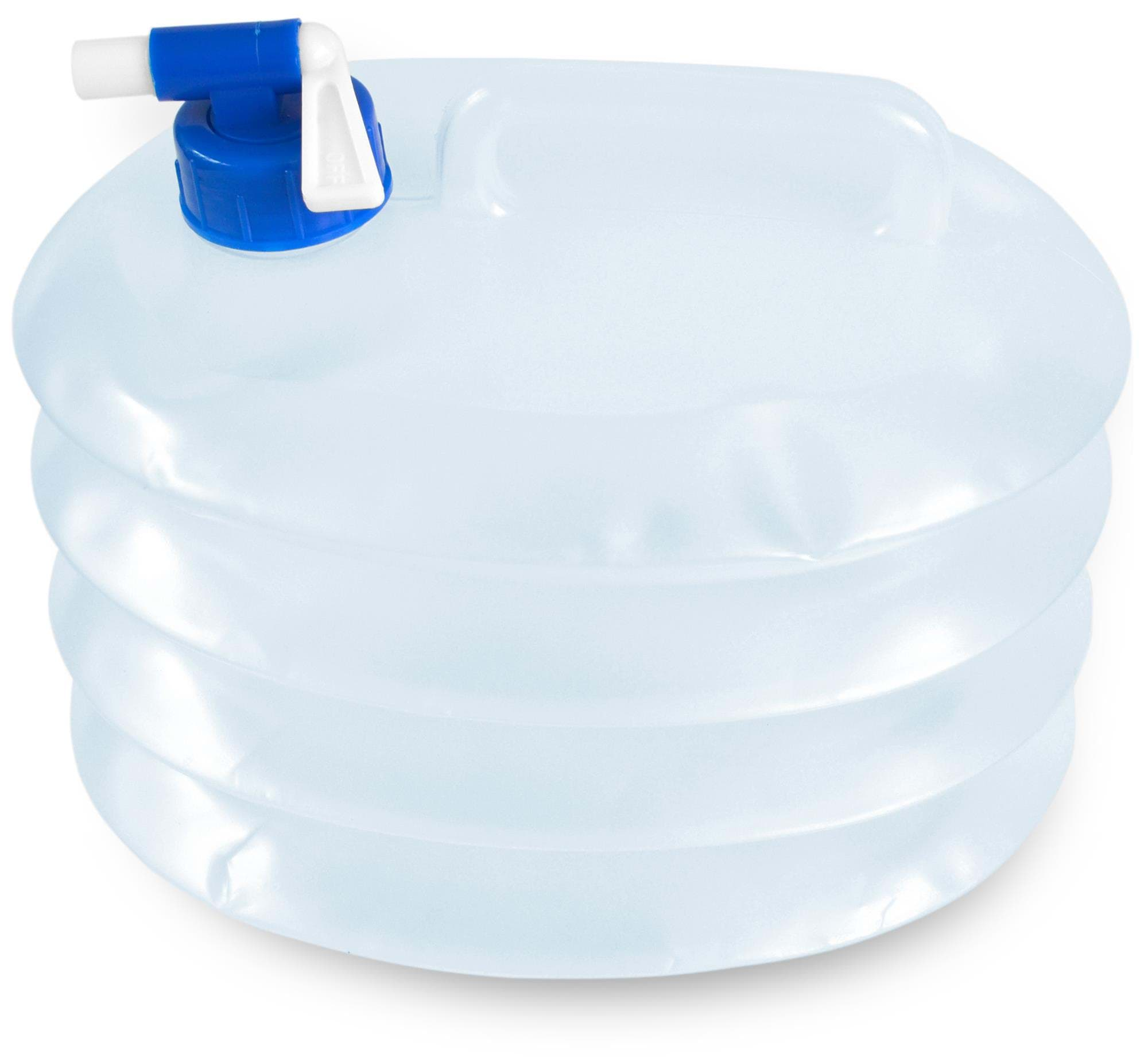 Bild von Faltkanister rund mit Hahn „Yuancan“ 5 Liter Transparent