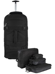 Bild von Reisetasche 60 L mit 4 Kleidertaschen Schwarz