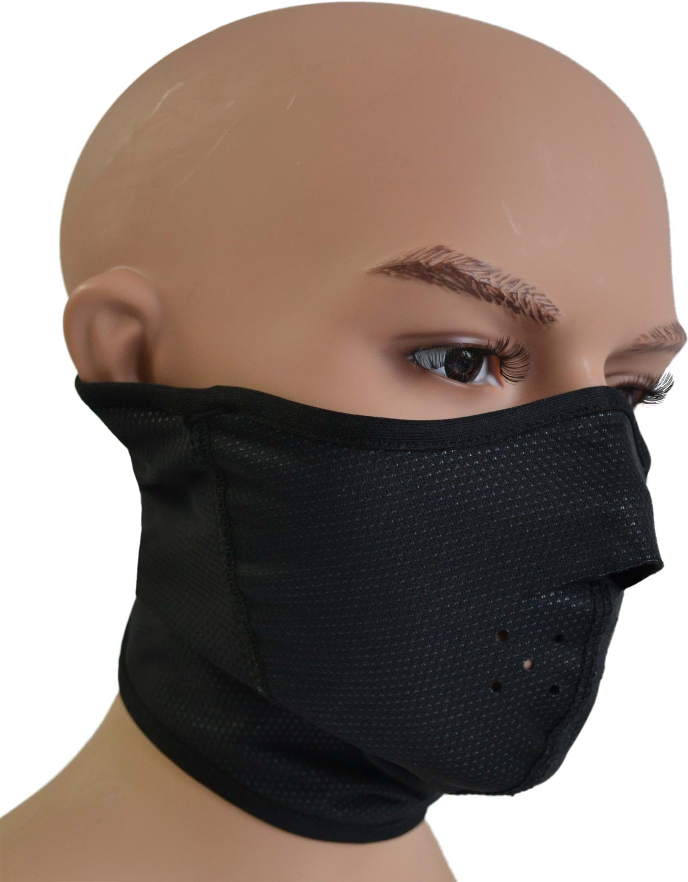 Bild von Funktionsmesh-Kälteschutzmaske mit Fleecebesatz Schwarz