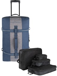 Bild von Reisetasche 125 L mit 4 Kleidertaschen „Aurori 125“ Blau/Grau