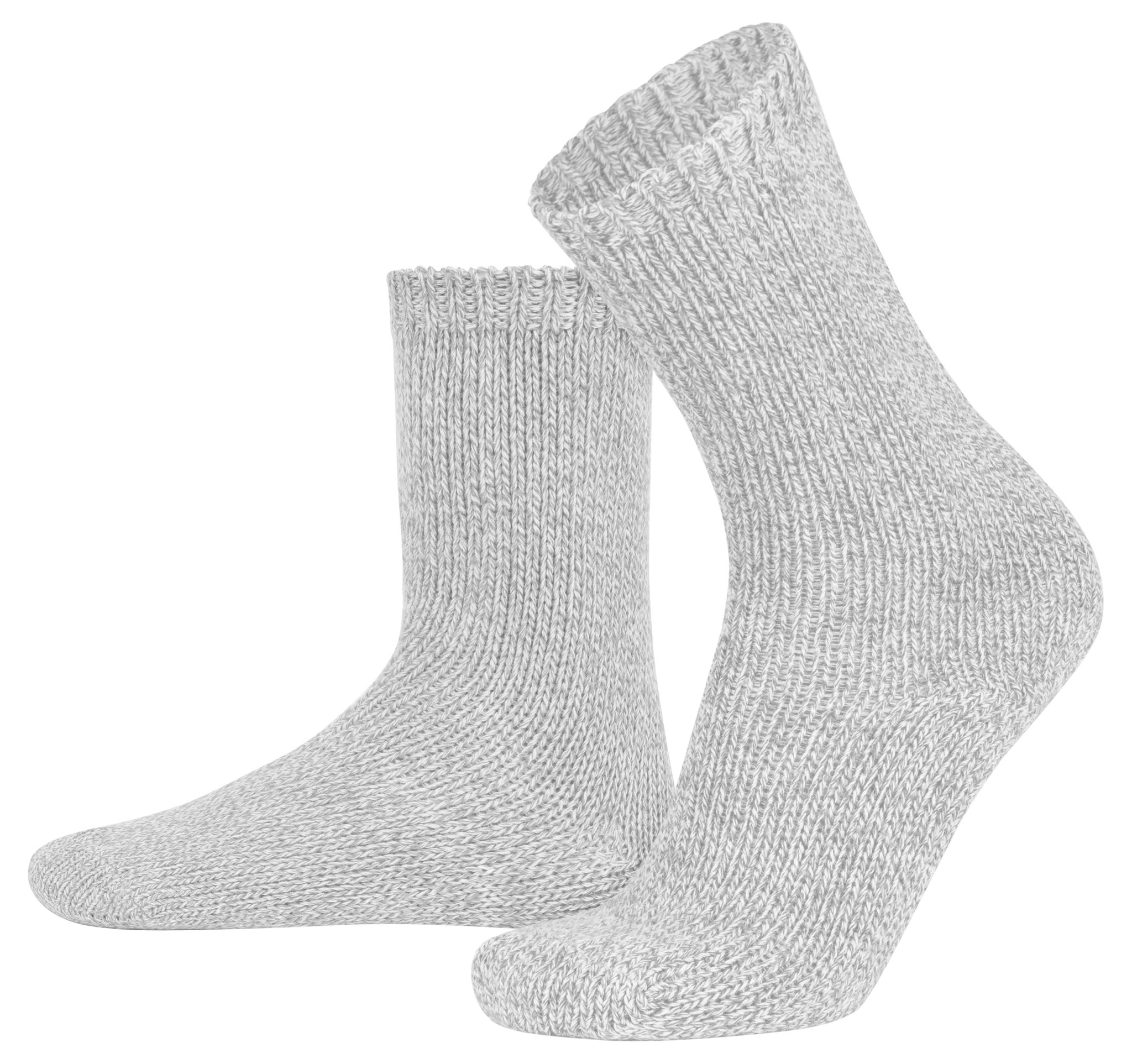 Bild von 2 Strickwollsocken aus Baum- und Schafwolle Grau