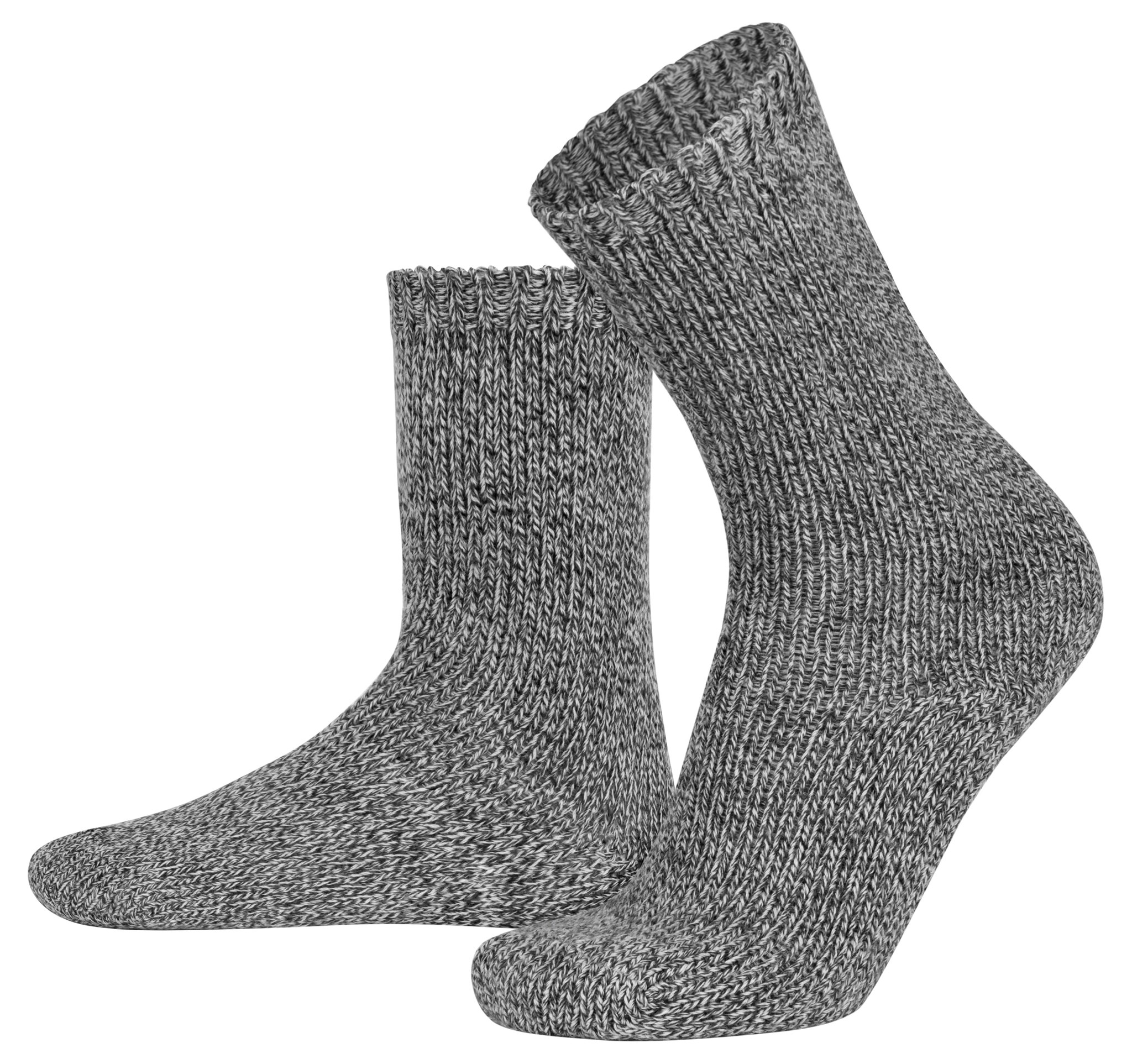 Bild von 2 Strickwollsocken aus Baum- und Schafwolle Anthrazit