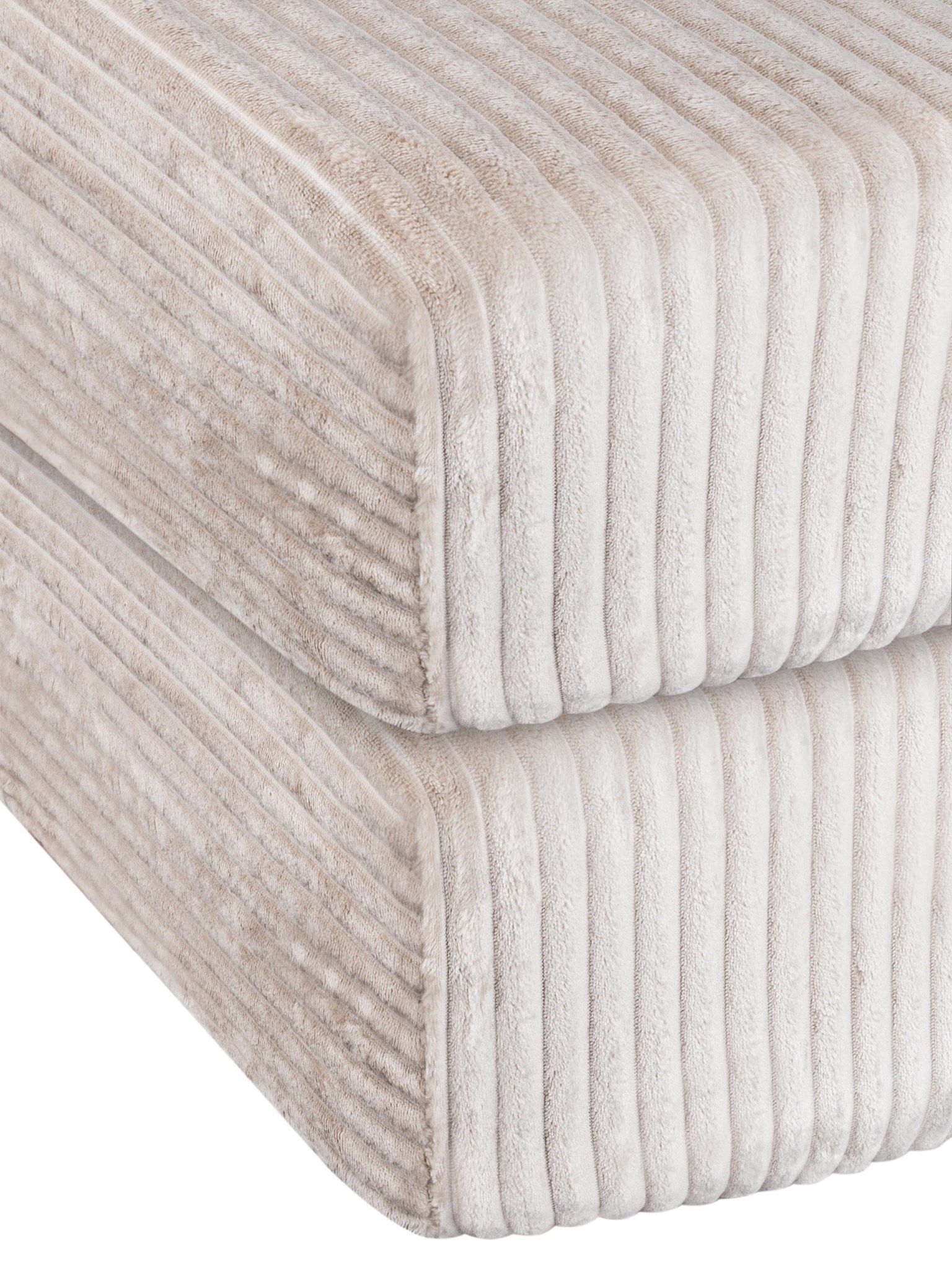 Bild von 2 Spannbettlaken aus Streifen-Flanell „Parana“ Taupe