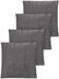 Bild von 4er Set Kissenbezüge aus Streifen-Flanell 45x45 cm „Zarate“ Dunkelgrau