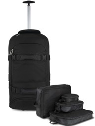 Bild von Reisetasche mit Rucksackfunktion 90 L mit 4 Kleidertaschen Schwarz