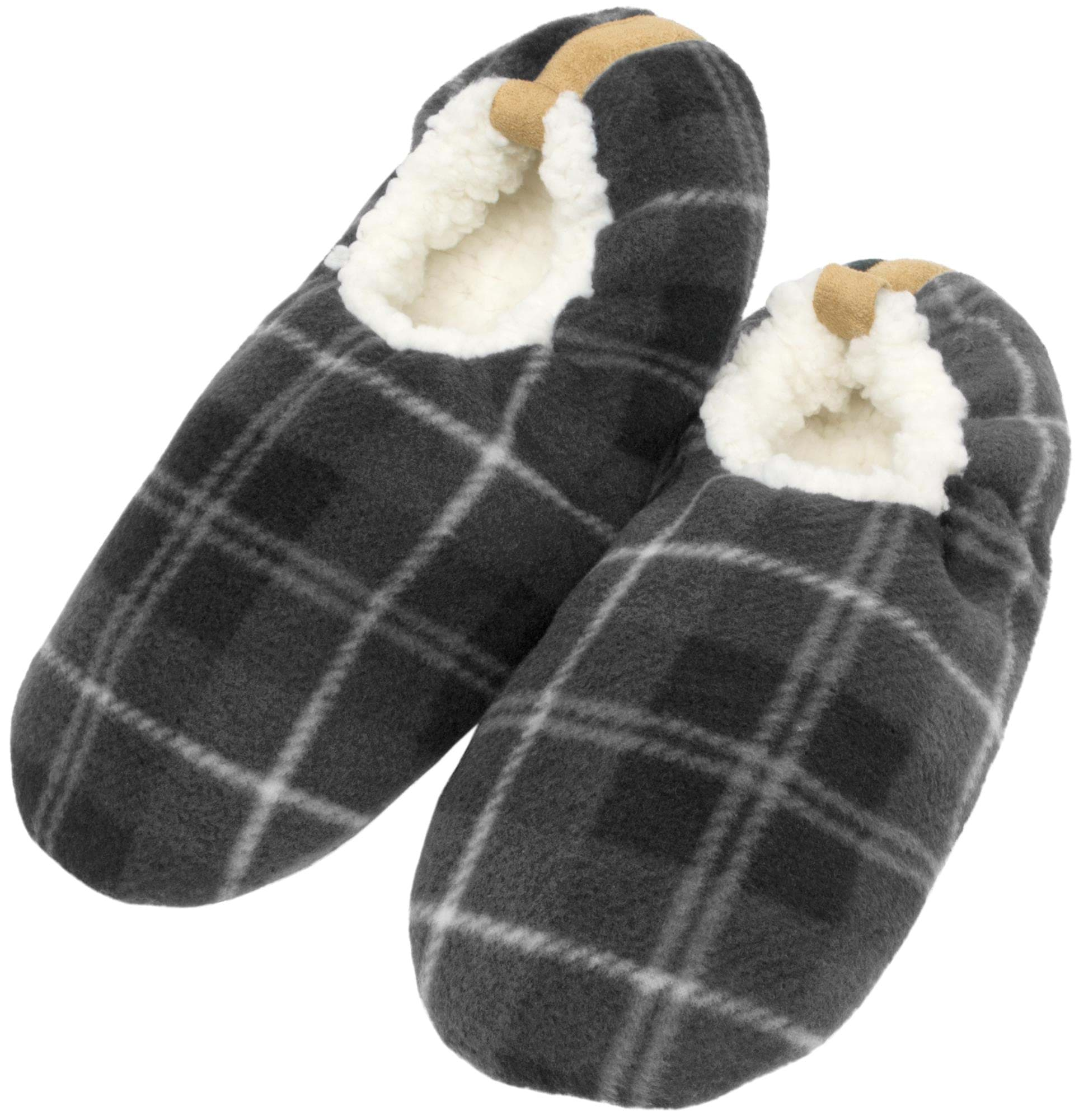 Bild von 1 Paar Herren-Slipper Hausschuhe „Karo“ Grau