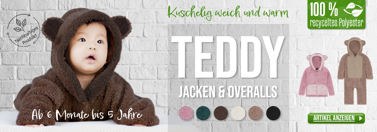 Nachhaltige Kinder Teddy Fleecejacke-normani.de