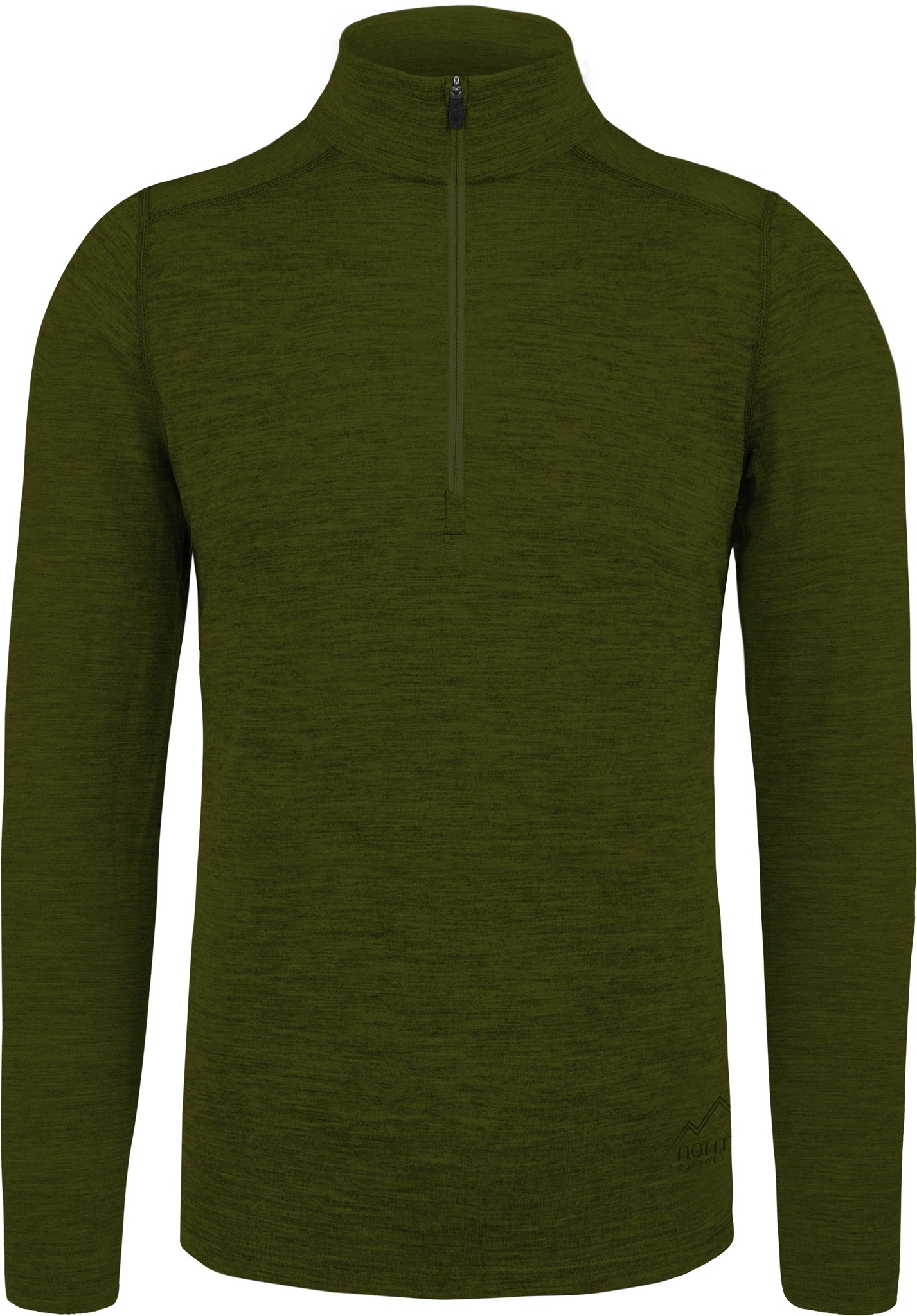 Bild von Herren Merino Langarm mit 1/4 Zipper „Canberra“ Grün