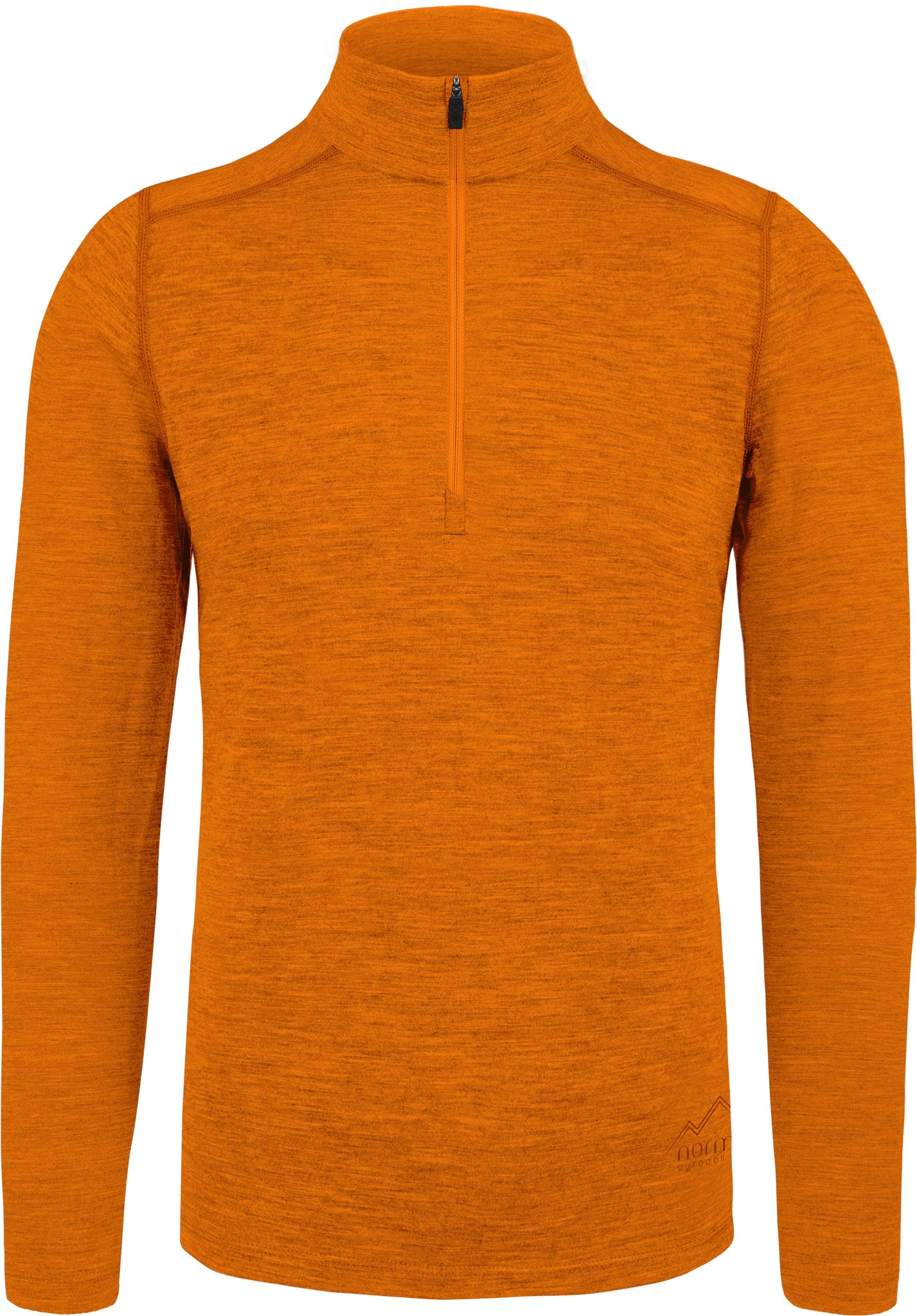 Bild von Herren Merino Langarm mit 1/4 Zipper „Canberra“ Orange