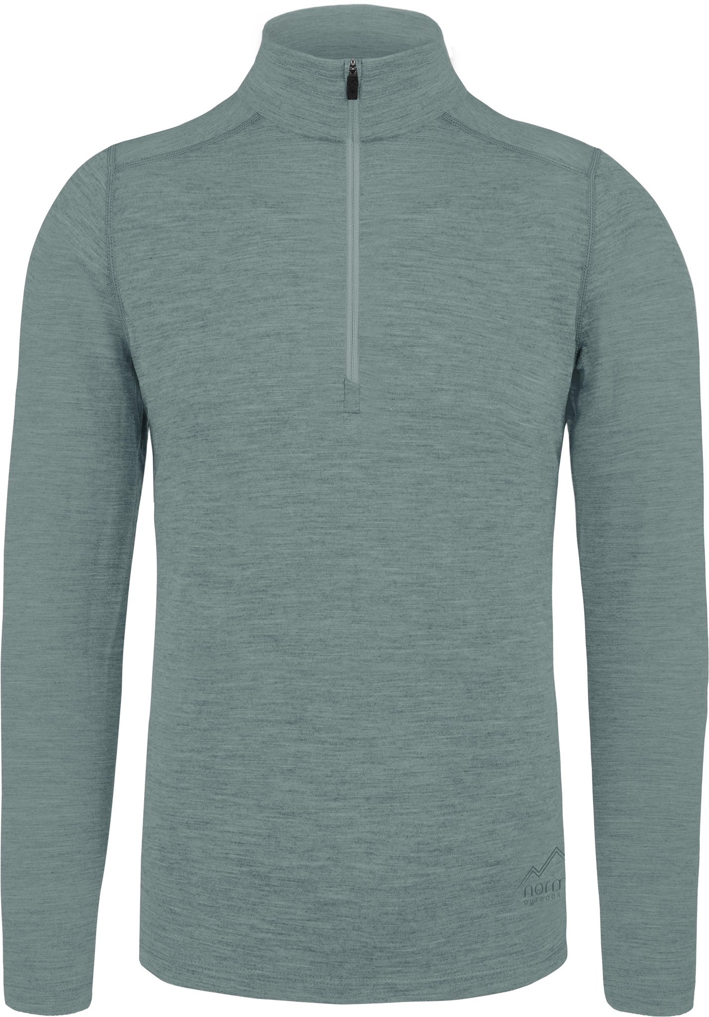 Bild von Herren Merino Langarm mit 1/4 Zipper „Canberra“ Blau