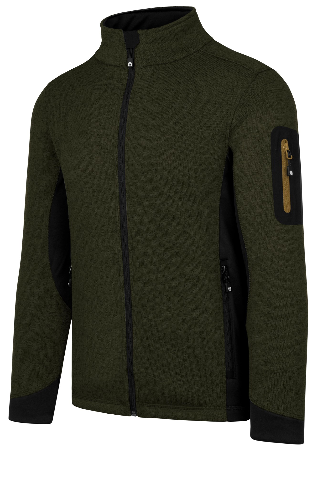 Bild von Herren Strick-Fleecejacke „Wapusk“ Oliv