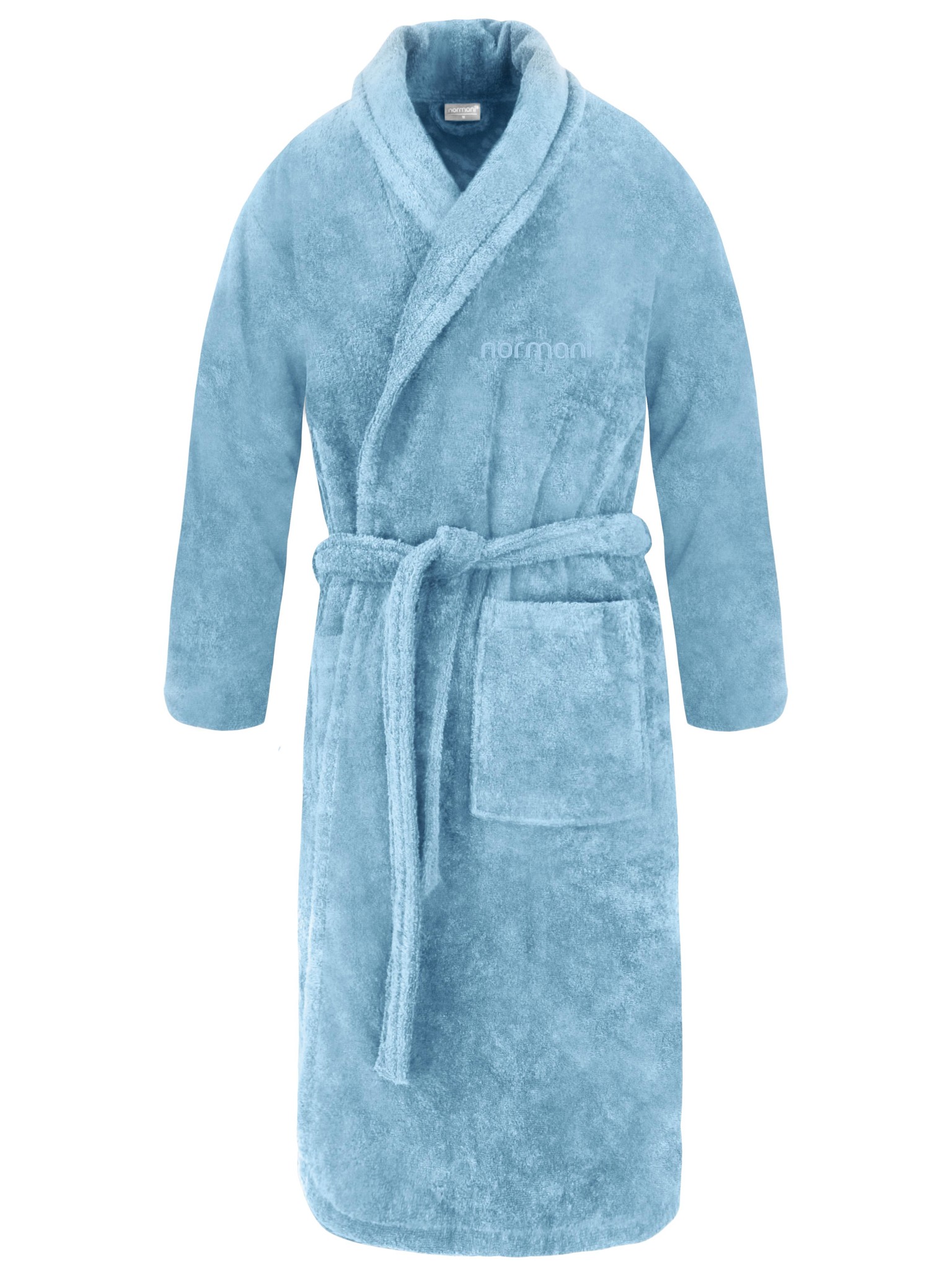 Bild von Unisex Baumwoll-Bademantel „Flee“ 450 g/m² Hellblau