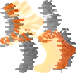 Zeige Details für 2 Paar Kuschel-Socken Ringel Orange Bild von 2 Paar Kuschel-Socken Ringel Orange