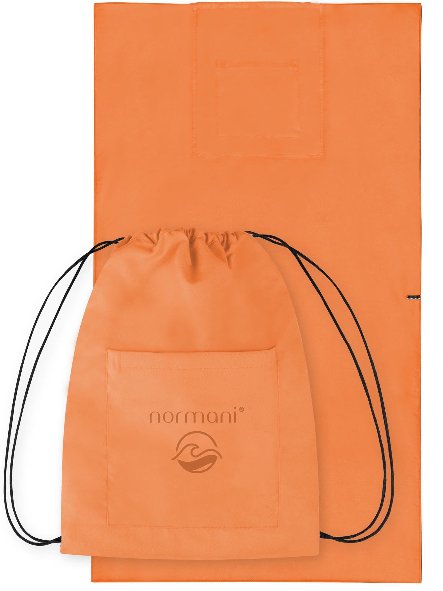 Bild von Badehandtuch mit Rucksackfunktion Orange