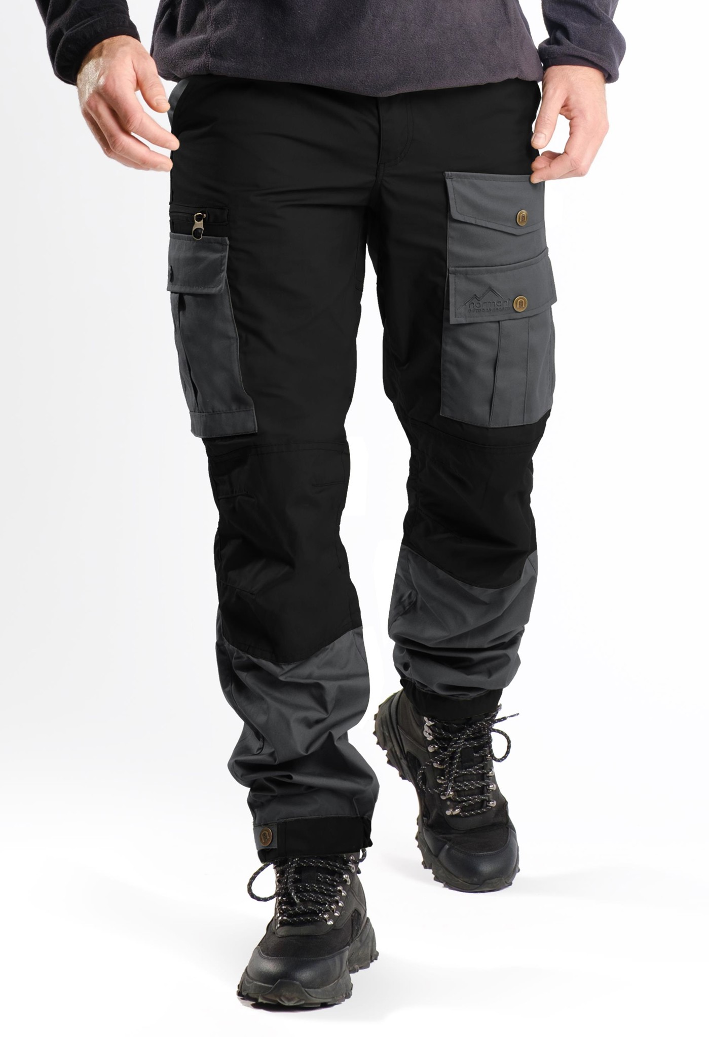 Bild von Herren Wanderhose - Outdoorhose Anthrazit/Schwarz