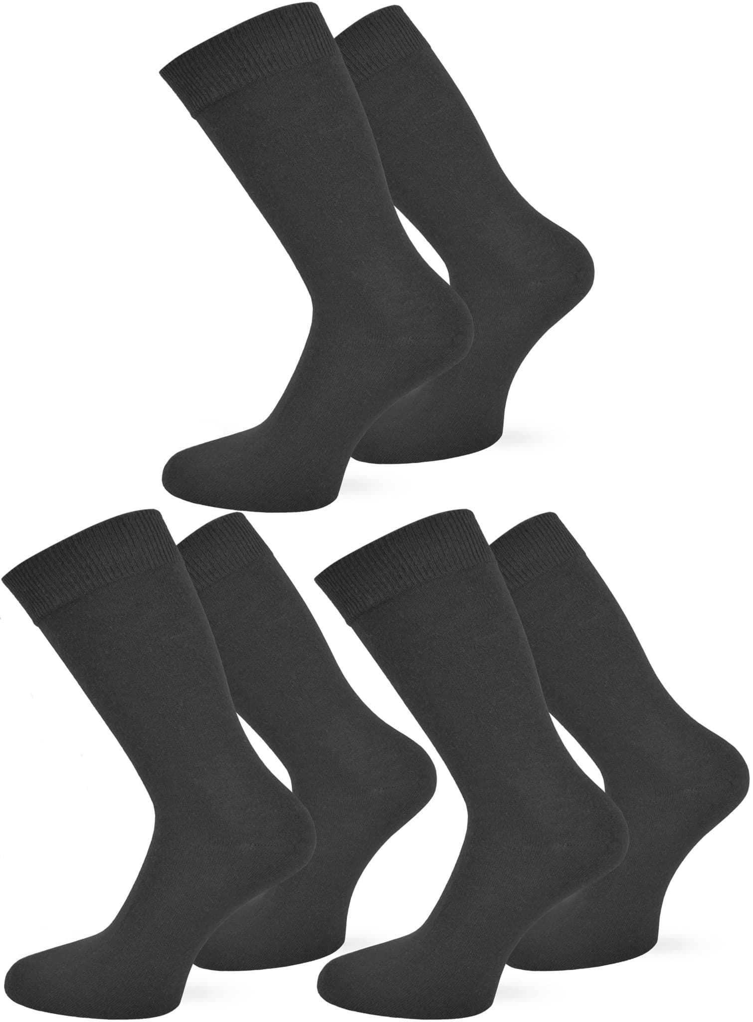 Bild von 6 Paar Herrensocken „For Men“ einfarbig mit Gummi Schwarz