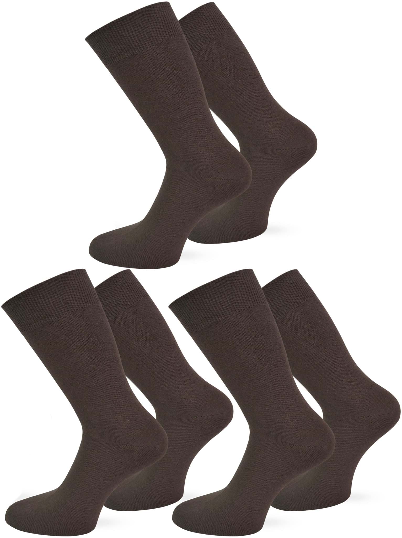 Bild von 6 Paar Herrensocken „For Men“ einfarbig mit Gummi Dunkelbraun