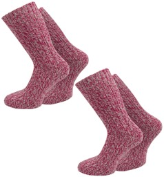 Bild von 2 Paar Norweger-Socken Pastelltöne Pink