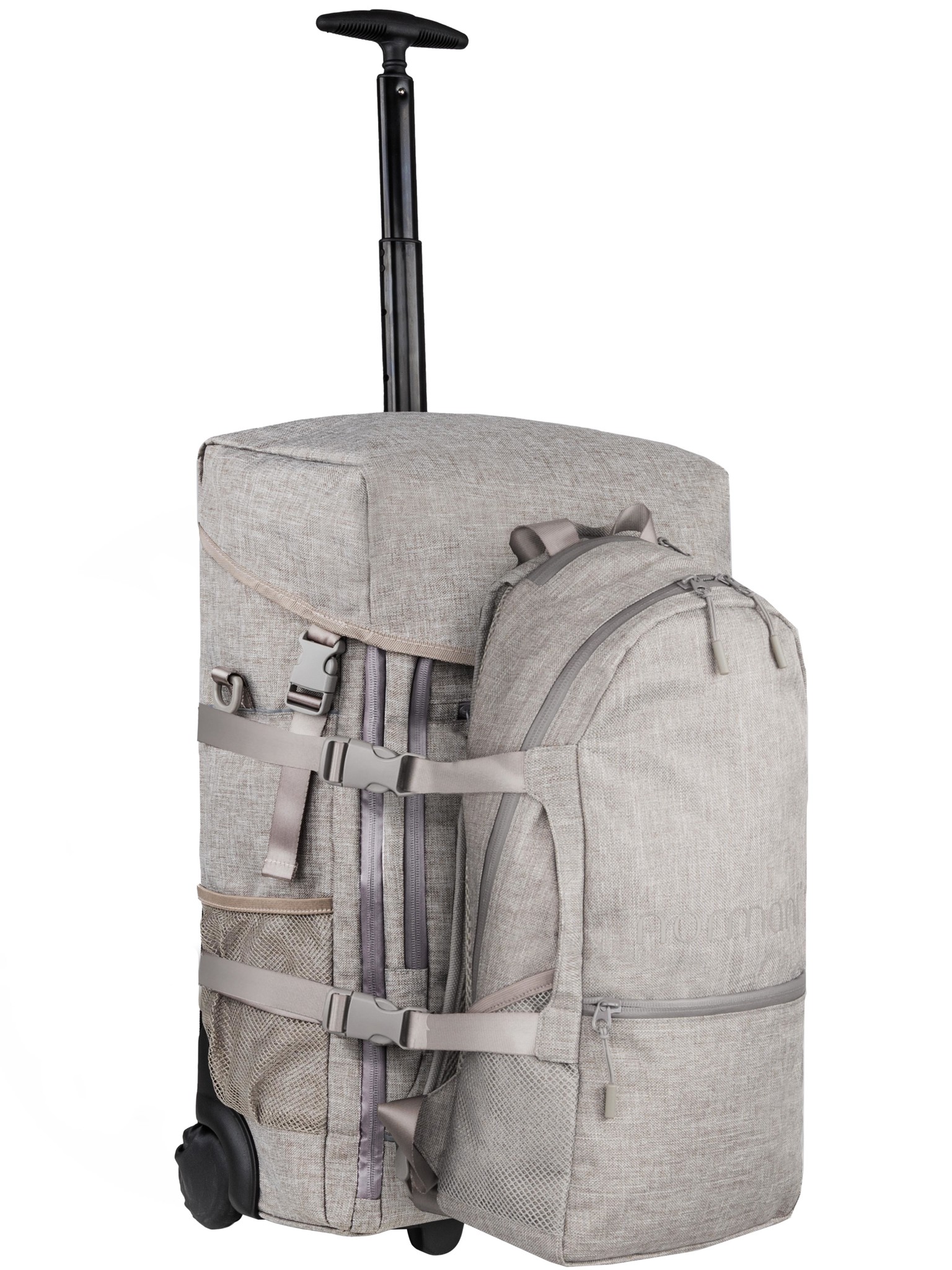 Bild von Rucksack mit Trolleyfuktion und kleinem Rucksack Beige