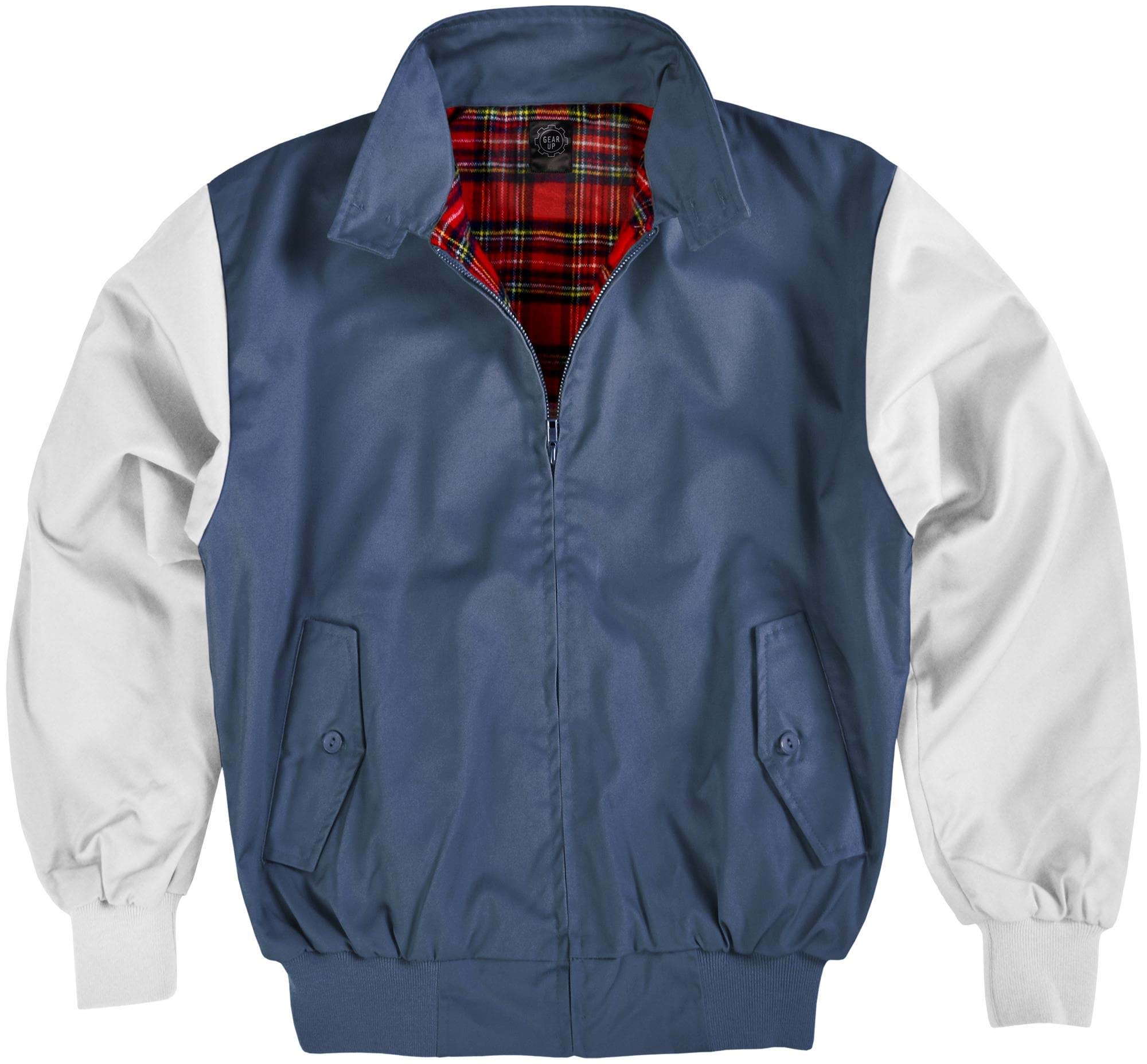 Bild von Herren Harrington Jacke Blau/Weiß