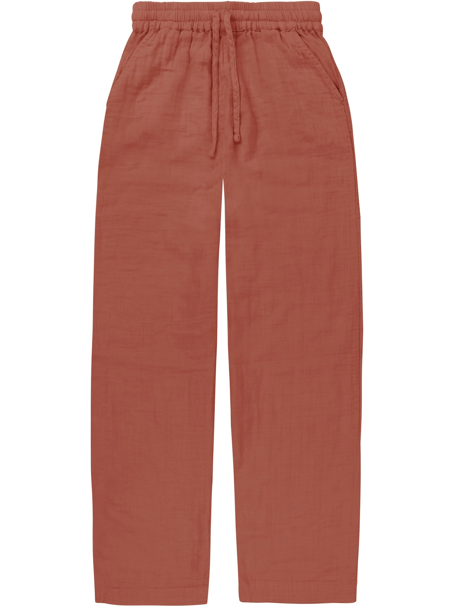 Bild von Lange Damen Musselin Hose „Larisa“ Terracotta