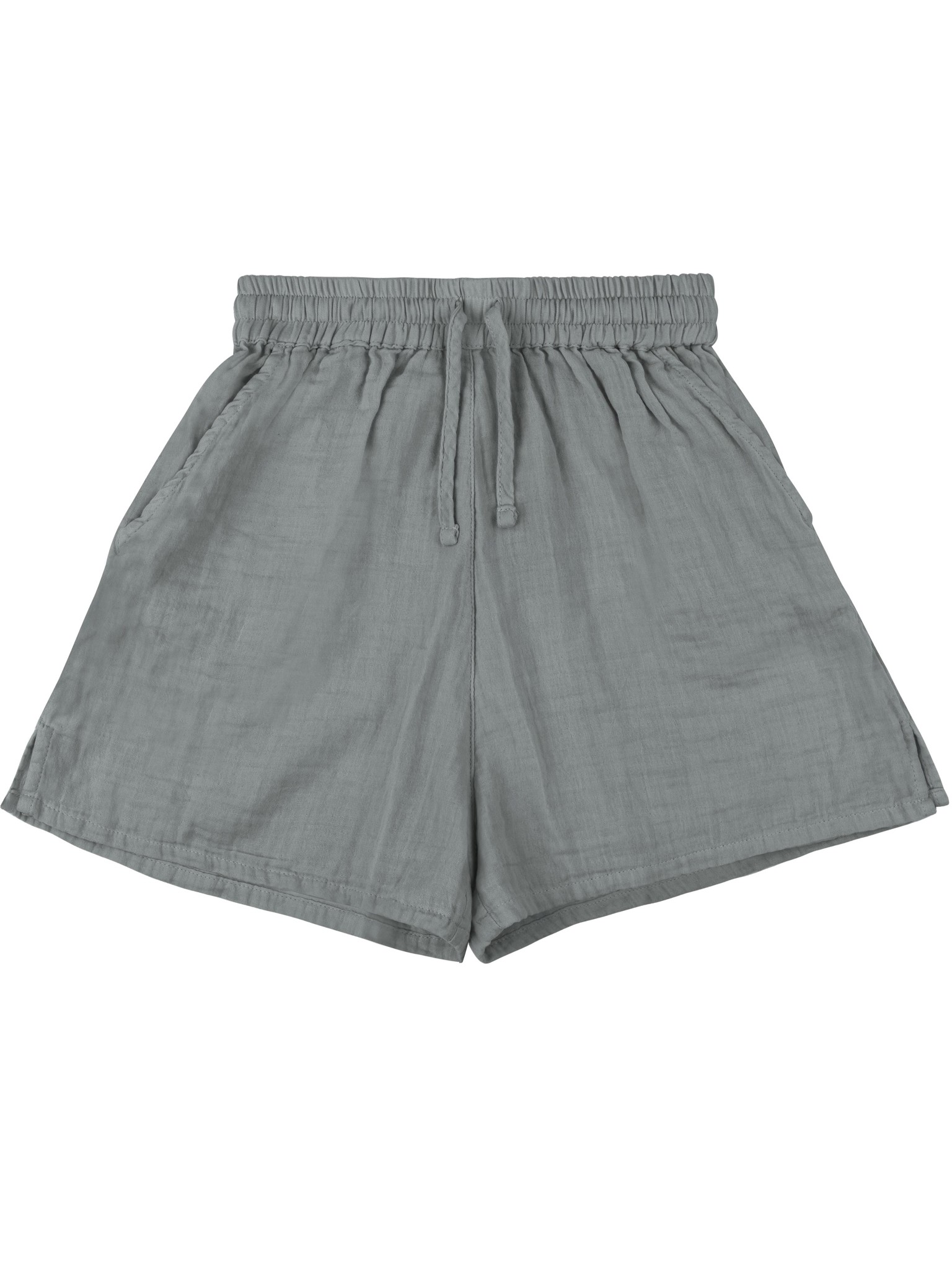 Bild von Kurze Damen Musselin Hose „Serres“ Hellgrau