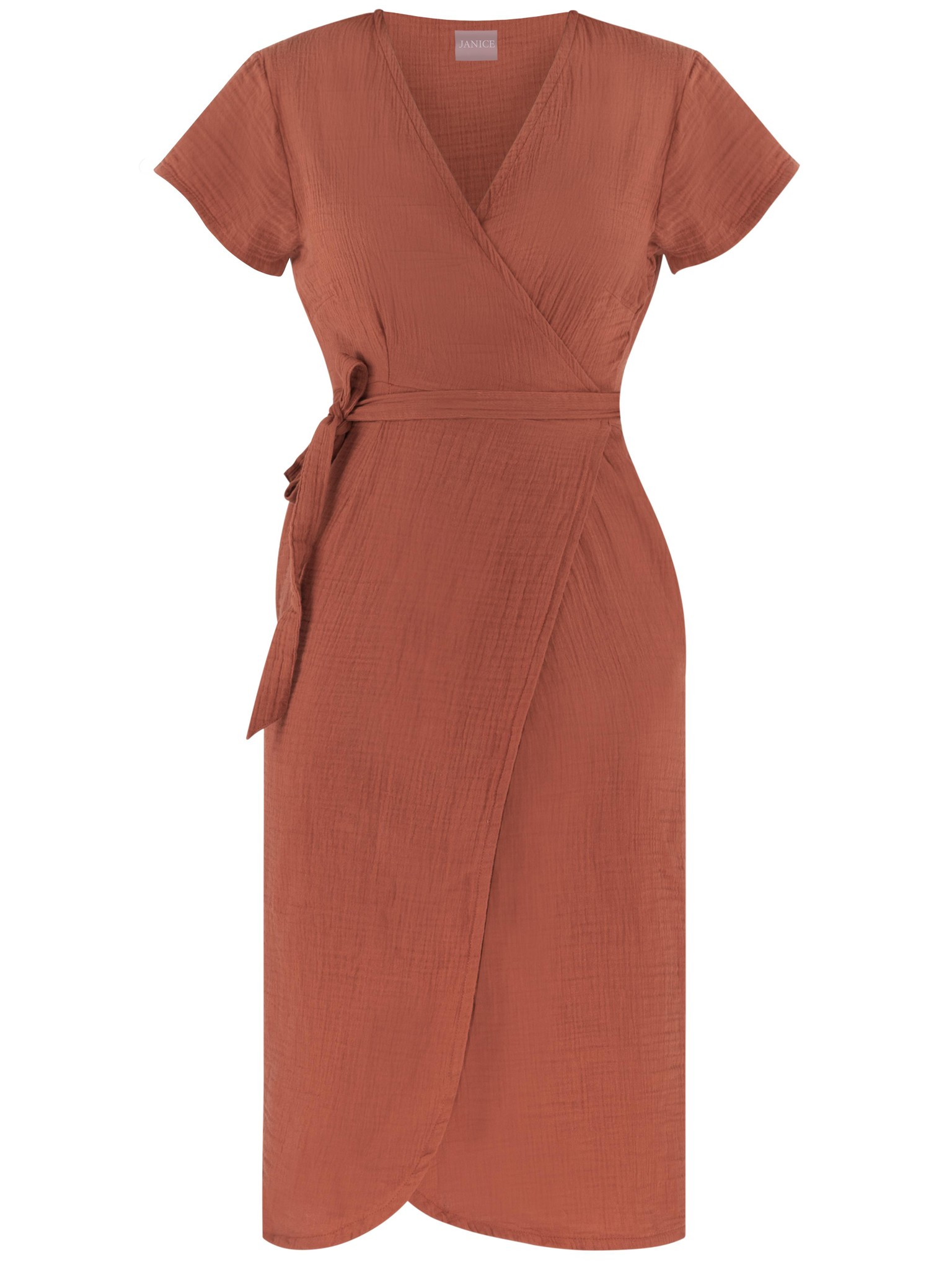 Bild von Musselin Kleid „Chadies“ Terracotta