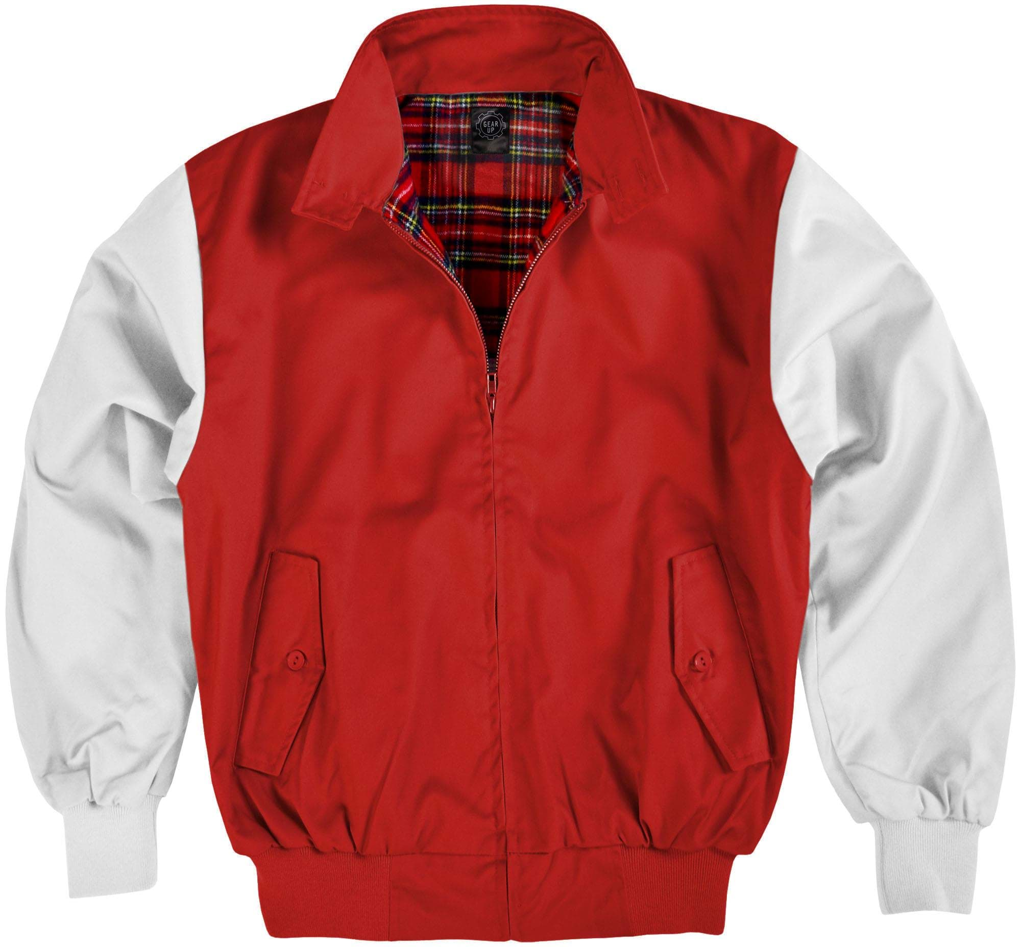 Bild von Herren Harrington Jacke Rot/Weiß