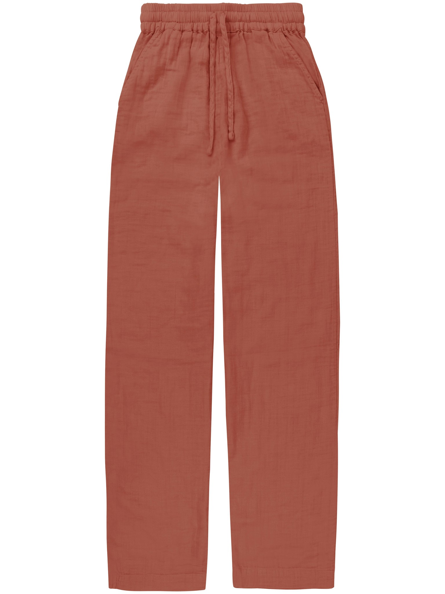 Bild von Musselin Hose extra lang „Chania“ Terracotta