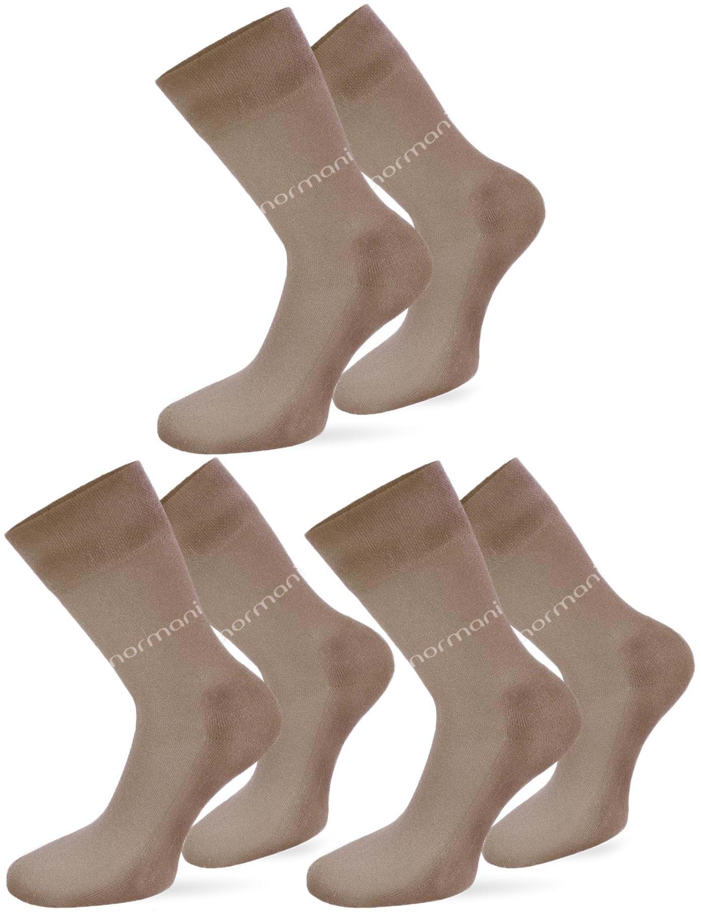 Bild von 6 Paar Herrensocken mit normani-Logo Beige