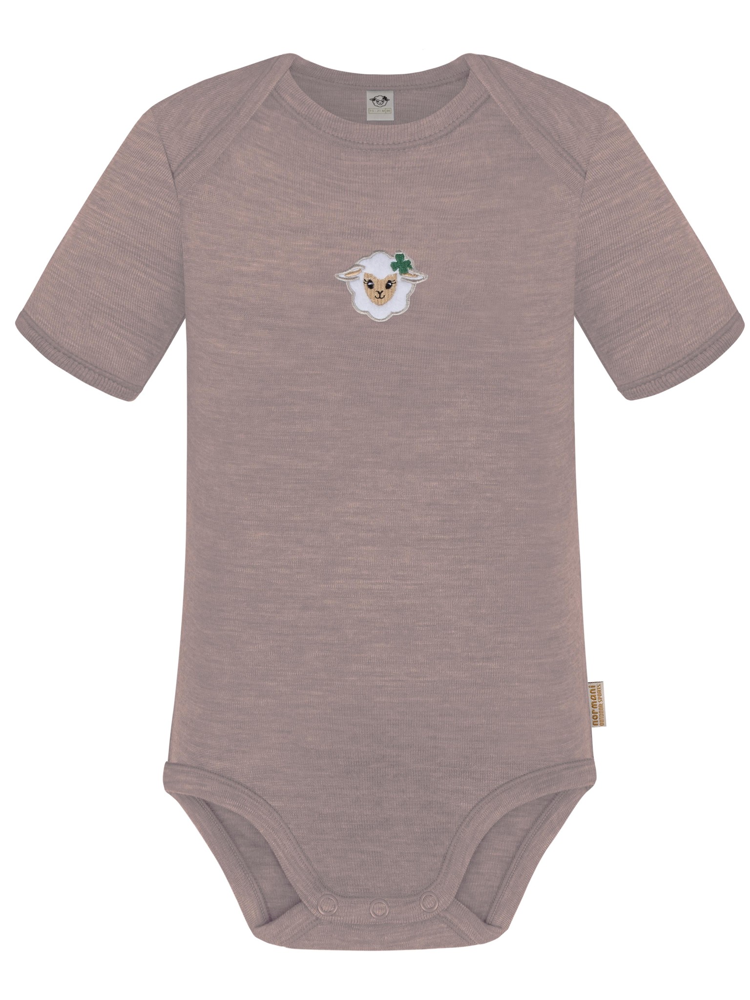 Bild von Baby Merino Body Kurzarm „Tauranga" Rosa