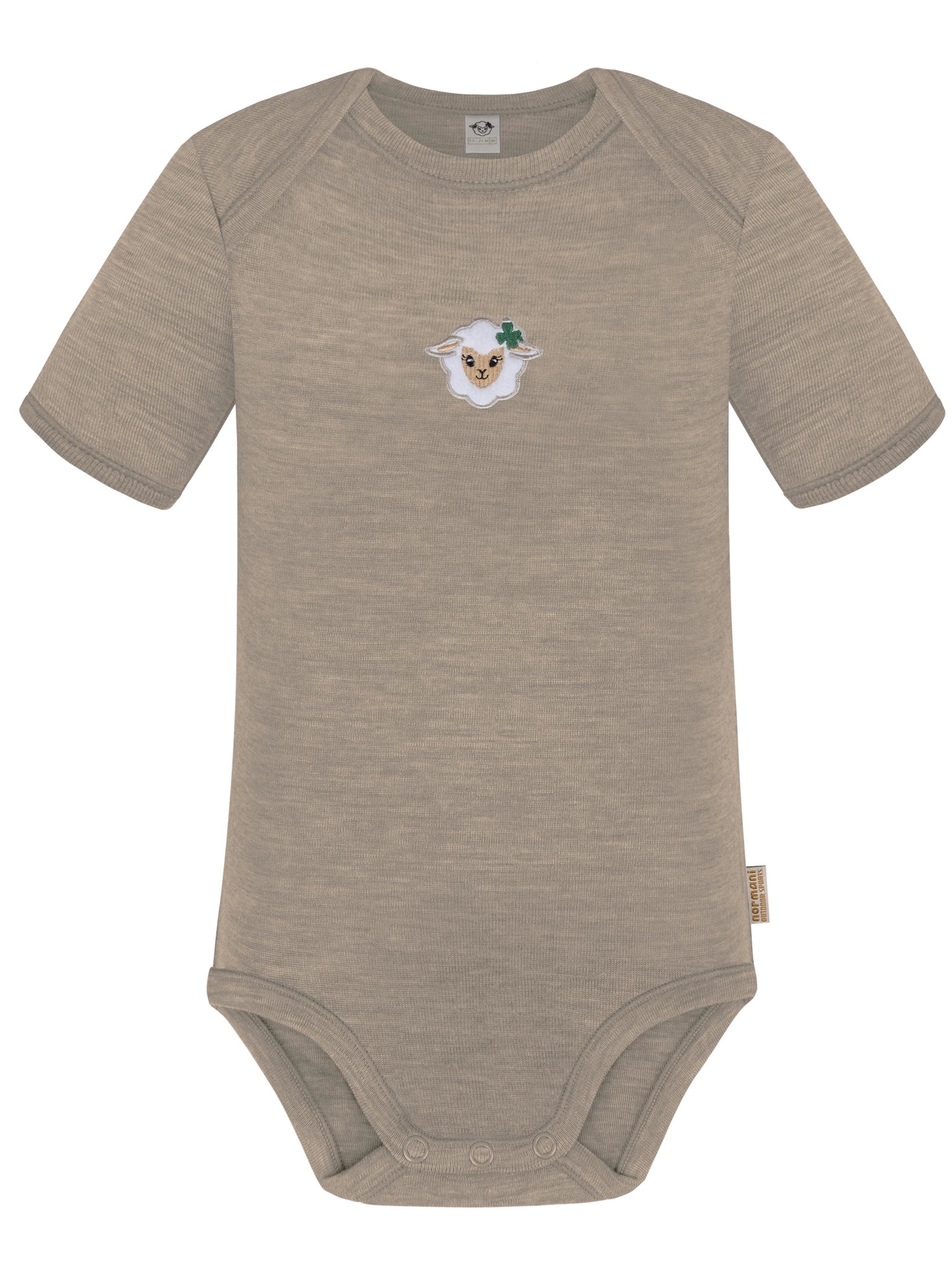 Bild von Baby Merino Body Kurzarm „Tauranga" Beige