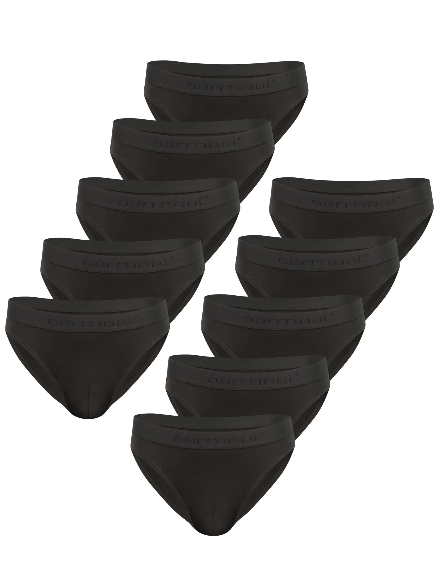 Bild von 10 Slips aus Bio-Baumwolle „Sliwen“ Schwarz