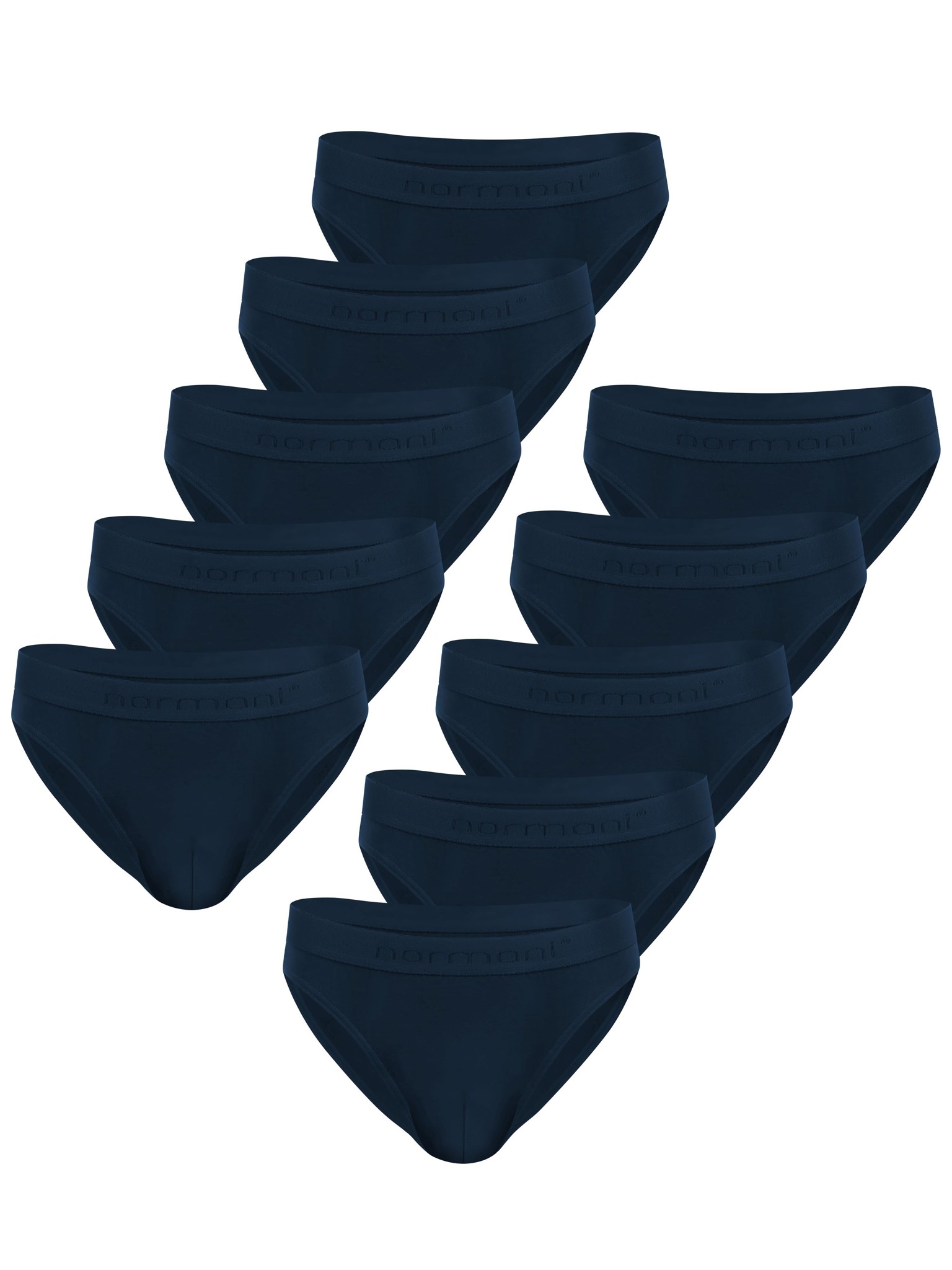 Bild von 10 Slips aus Bio-Baumwolle „Sliwen“ Dunkelblau