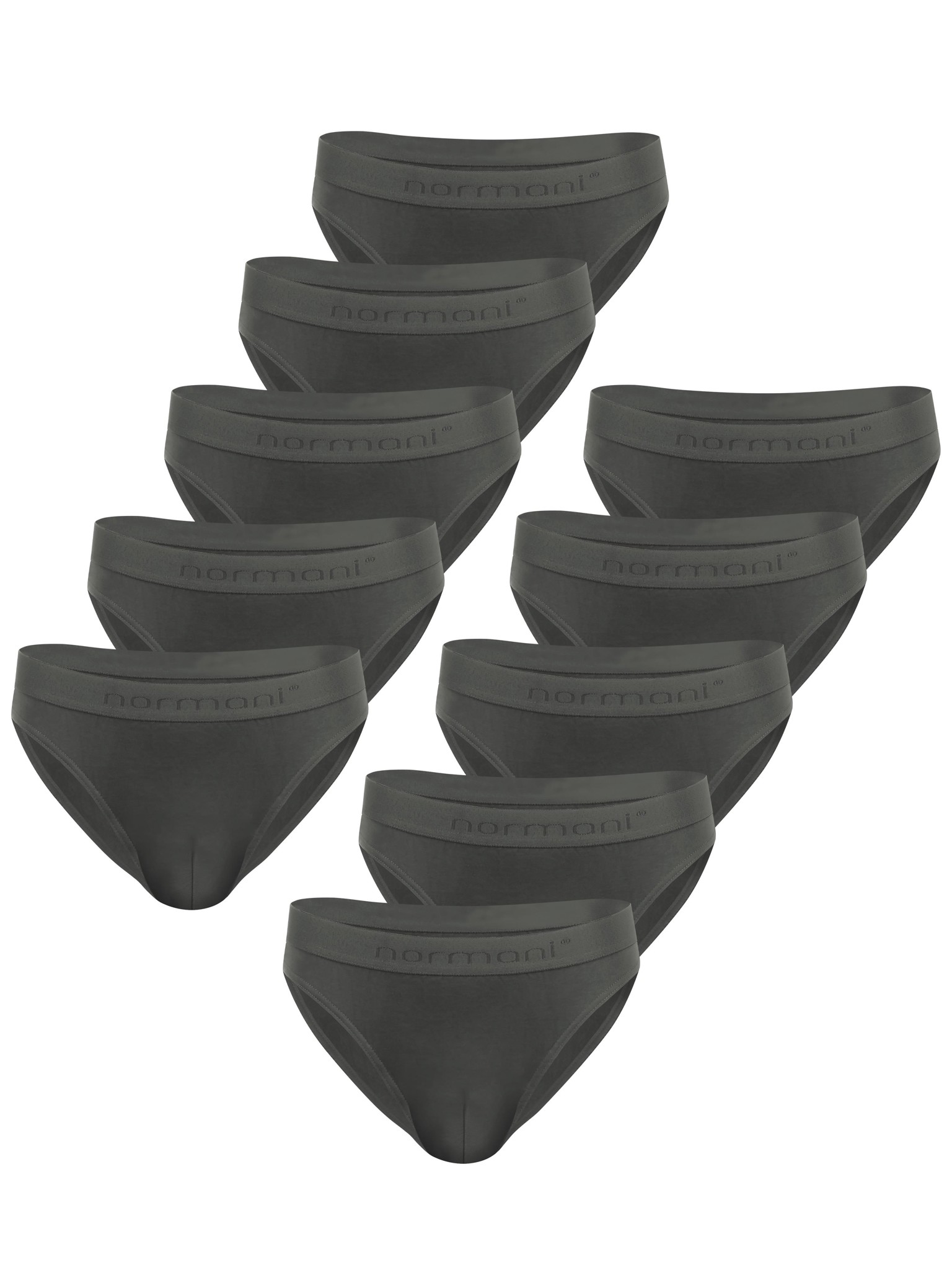 Bild von 10 Slips aus Bio-Baumwolle „Sliwen“ Grau